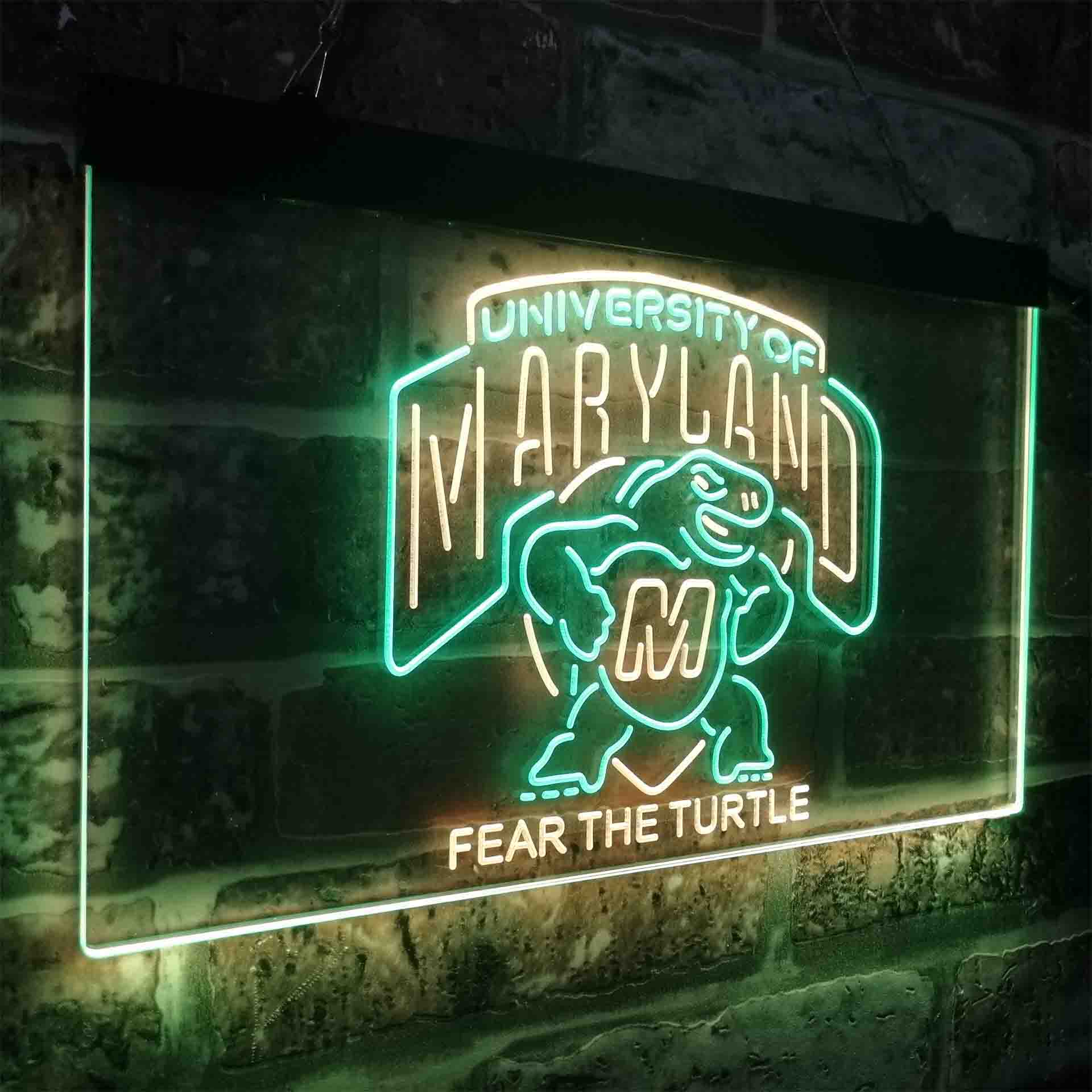 University of Maryland Fear The Turtle Neon-Like LED Sign - Image 19