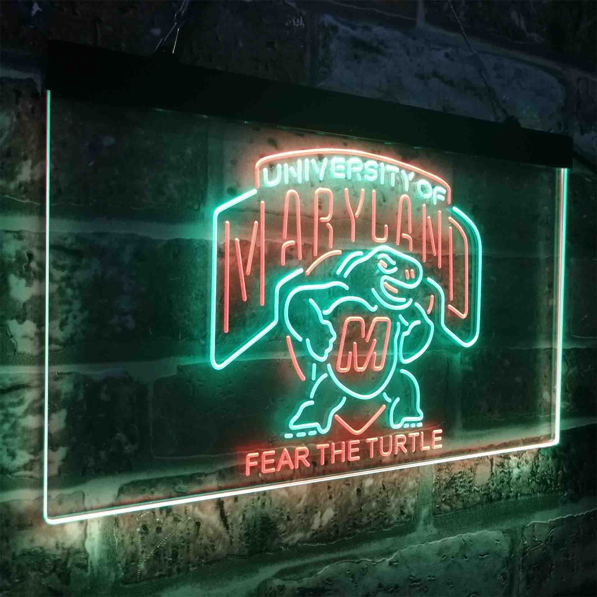 University of Maryland Fear The Turtle Neon-Like LED Sign - Image 22