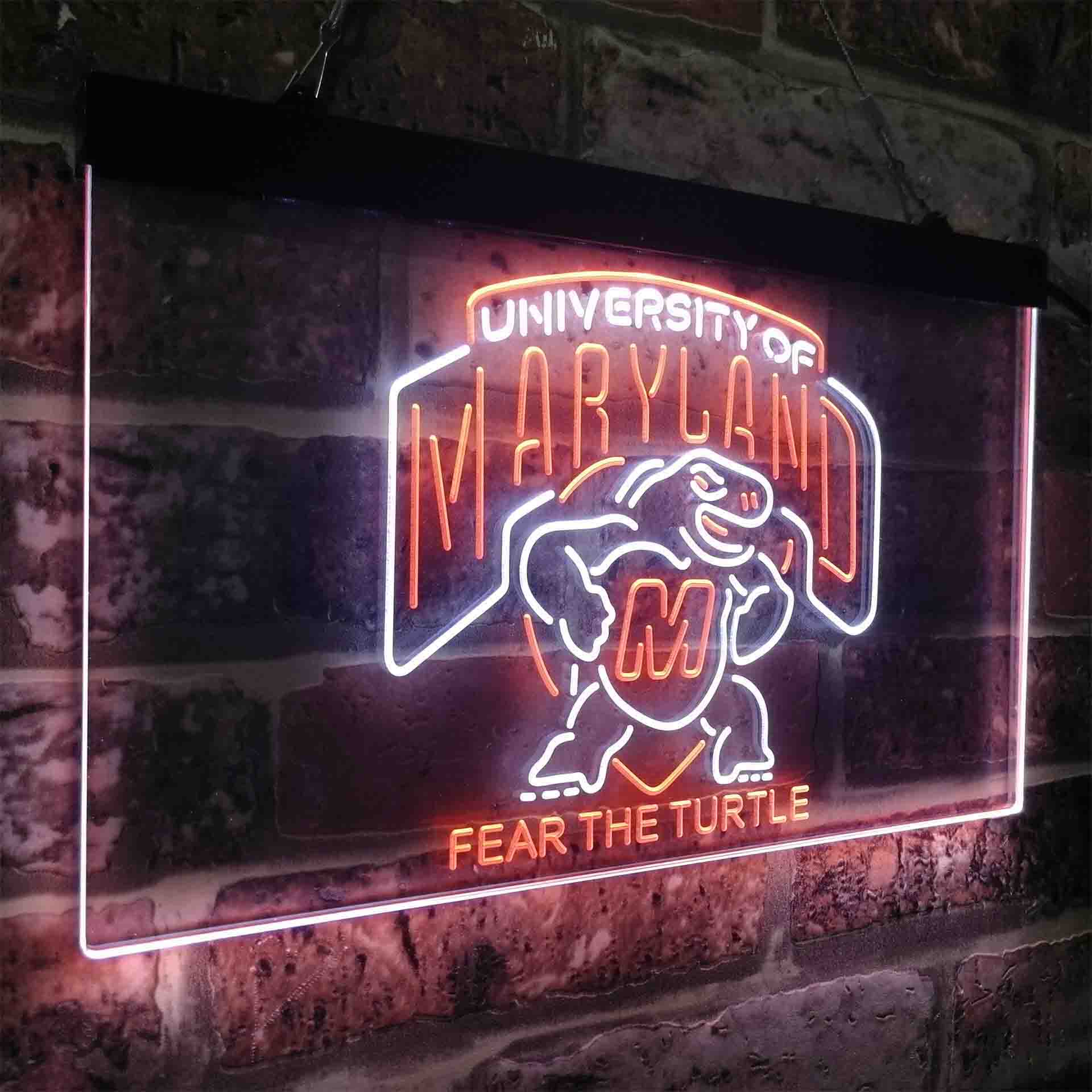 University of Maryland Fear The Turtle Neon-Like LED Sign - Image 25