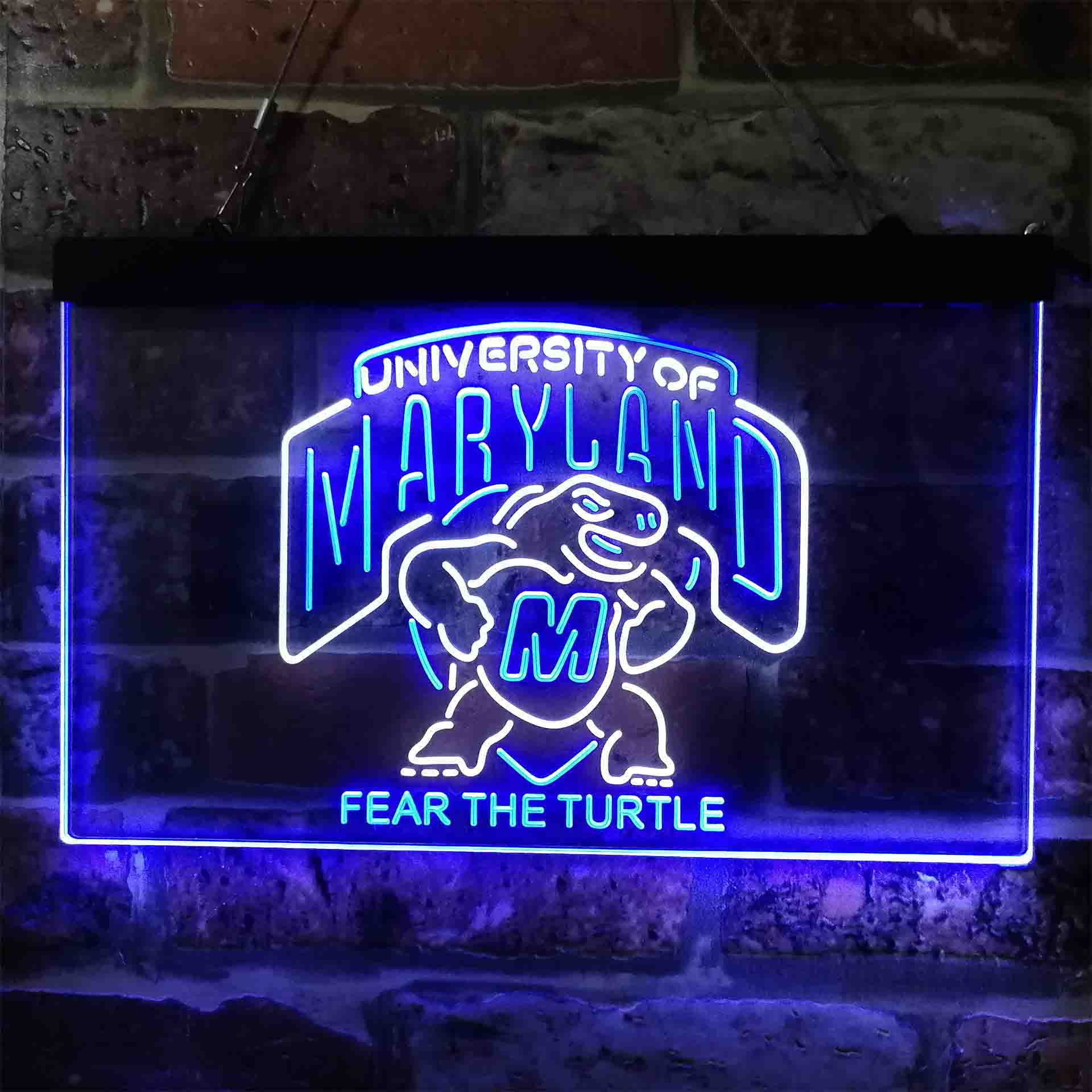 University of Maryland Fear The Turtle Neon-Like LED Sign - Image 5