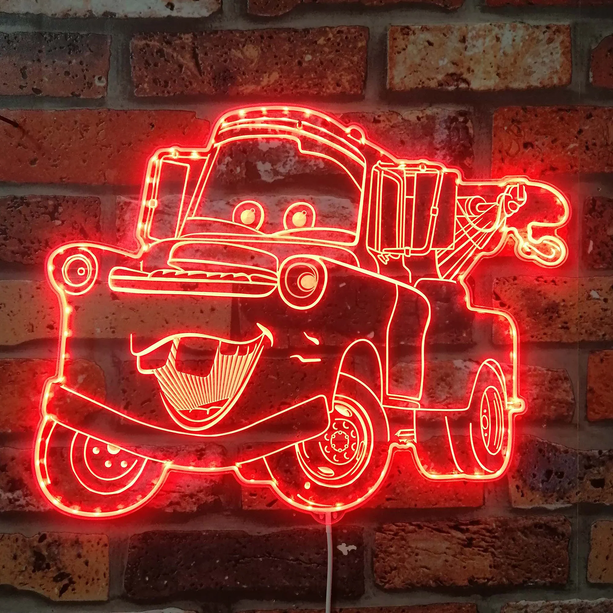 Mater Cartoon Mcqueen Neon LED Sign with Dynamic RGB Colors - Image 2