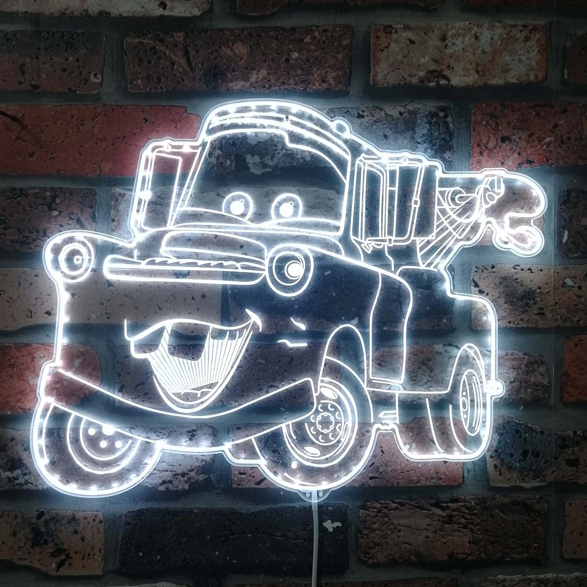 Mater Cartoon Mcqueen Neon LED Sign with Dynamic RGB Colors - Image 3