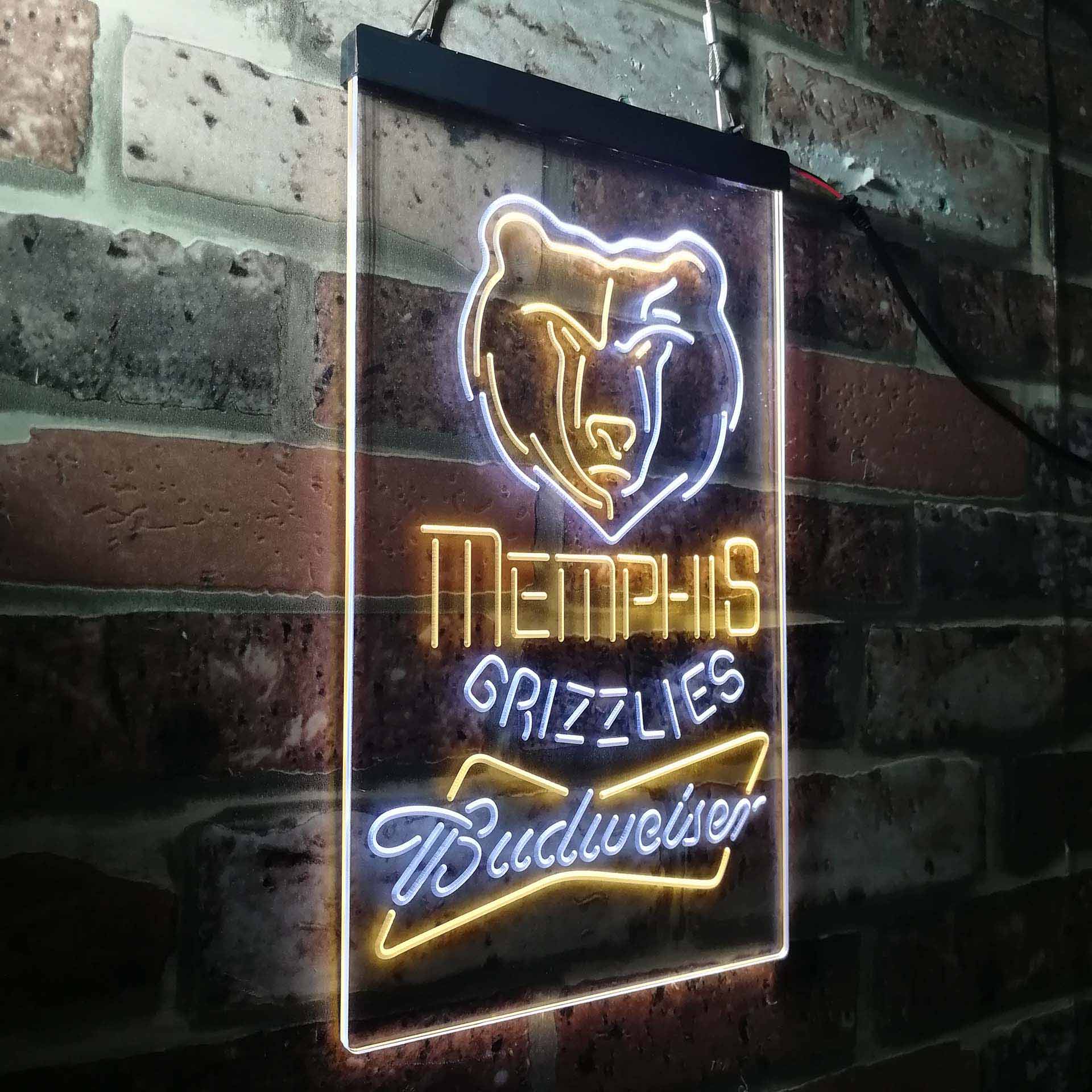Memphis Grizzlies Budweiser Neon-Like LED Sign - Image 20