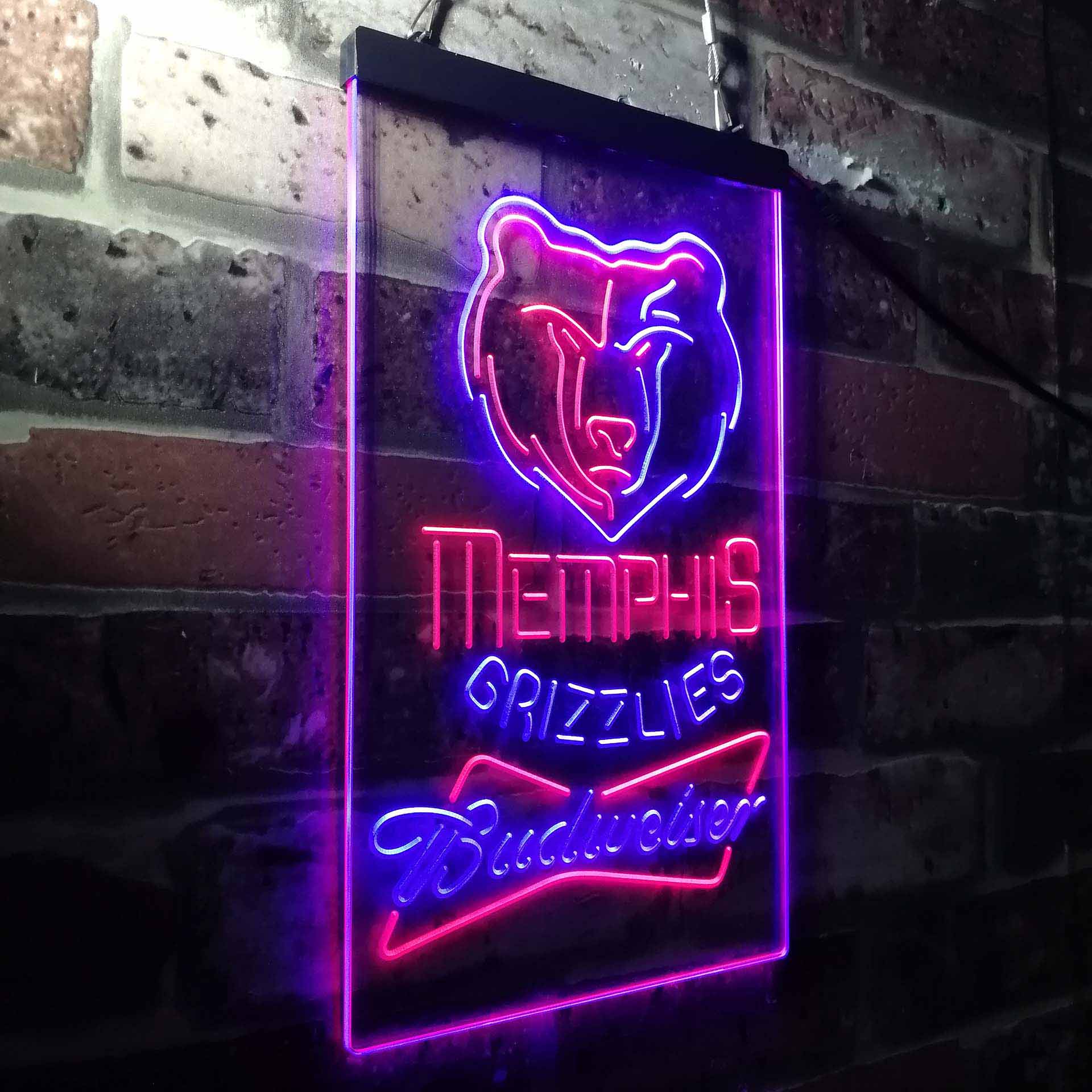 Memphis Grizzlies Budweiser Neon-Like LED Sign - Image 26