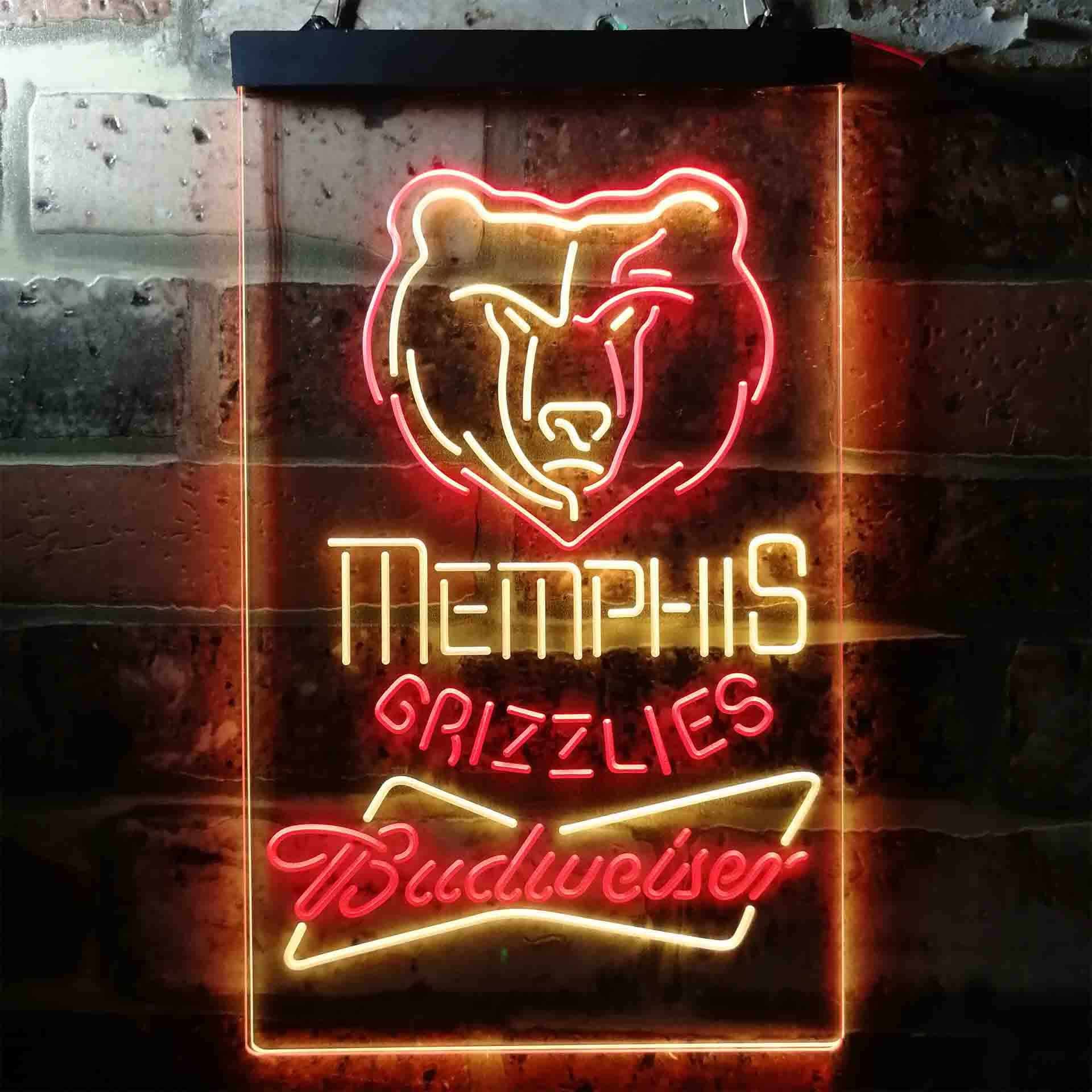 Memphis Grizzlies Budweiser Neon-Like LED Sign - Image 3