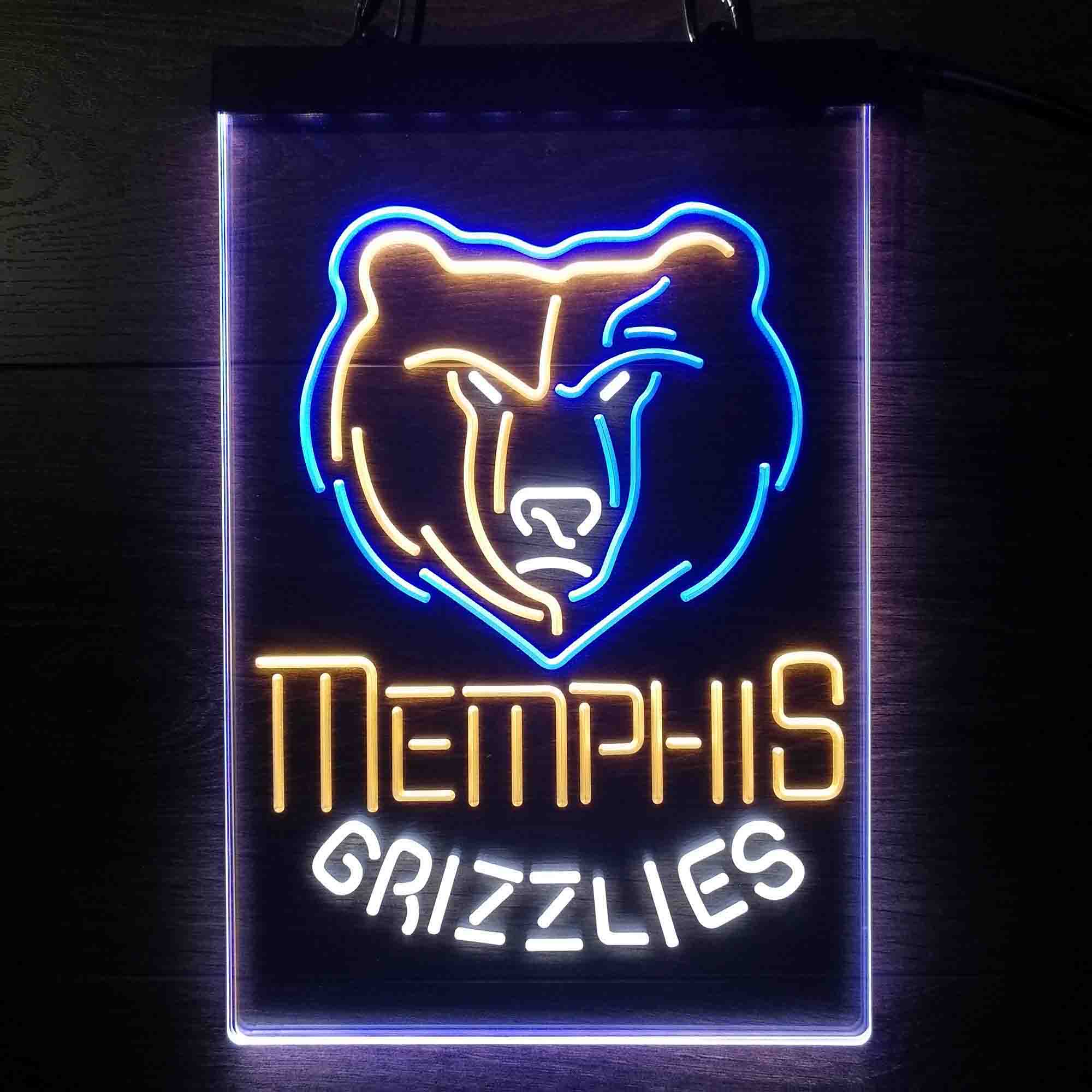 Memphis Grizzlies Neon LED Sign 3 Colors - Image 11
