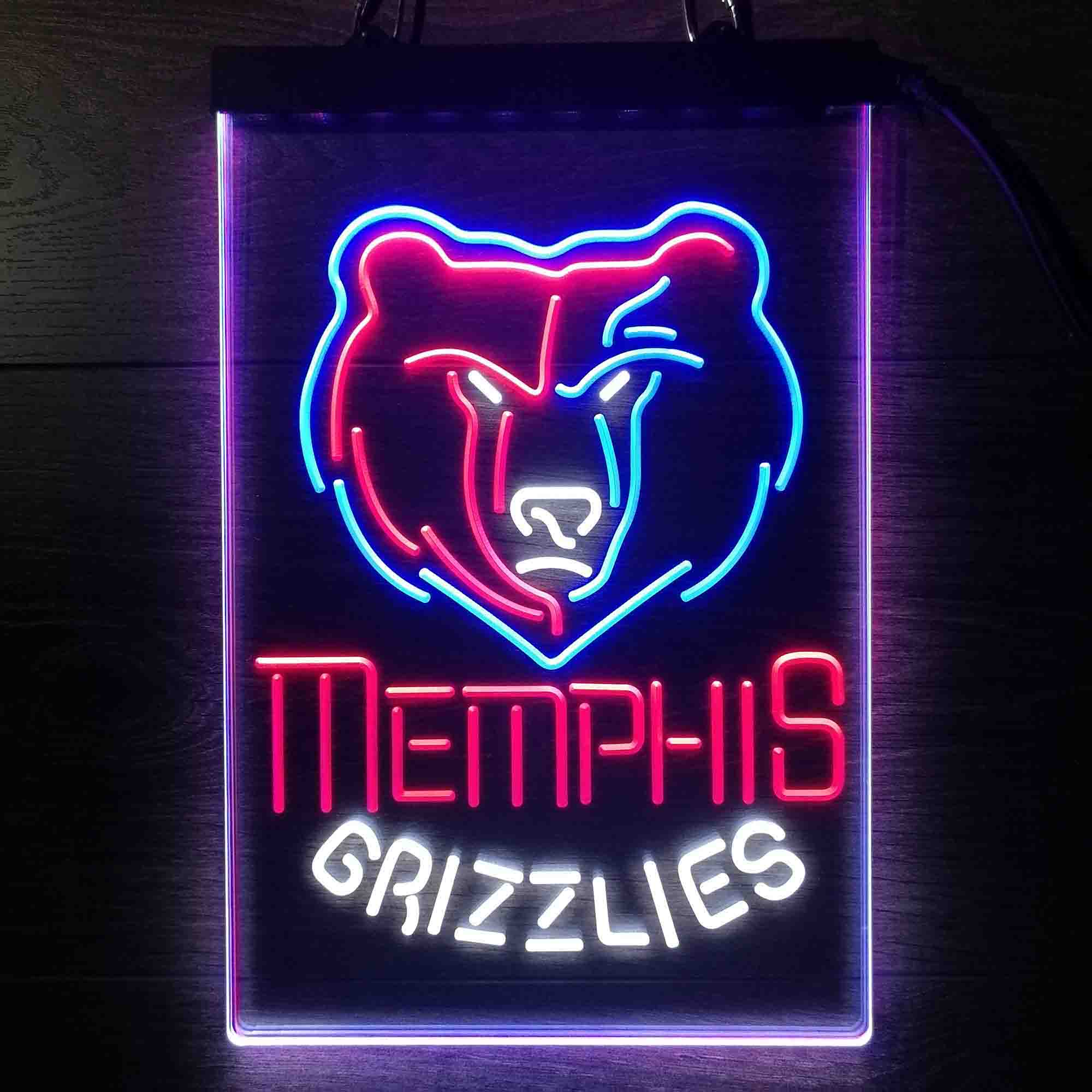 Memphis Grizzlies Neon LED Sign 3 Colors - Image 3
