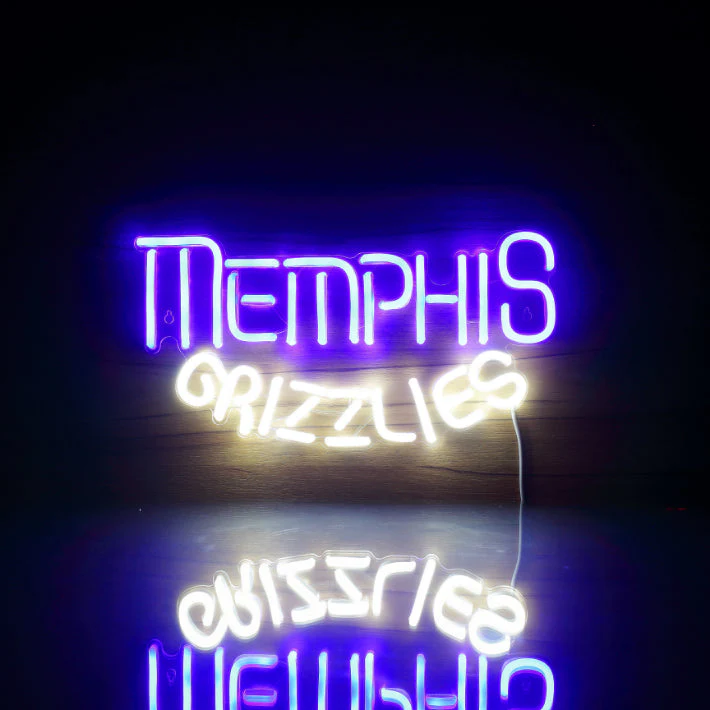 Memphis Grizzlies Handmade Neon Flex LED Sign