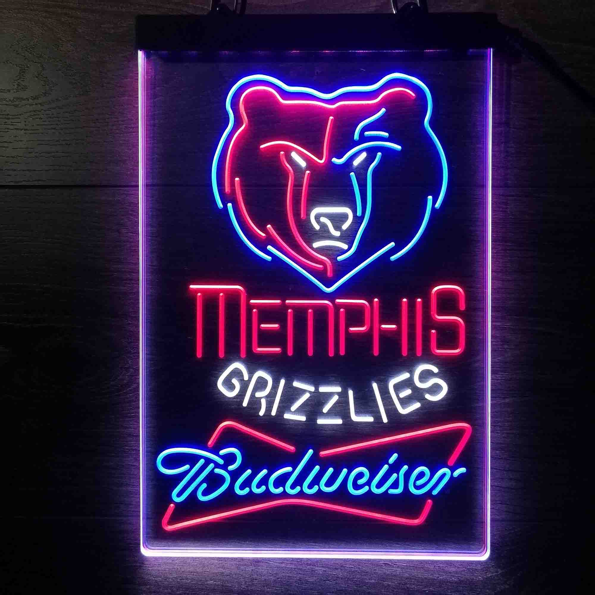 Memphis Grizzlies Nba Budweiser Neon LED Sign 3 Colors - Image 10