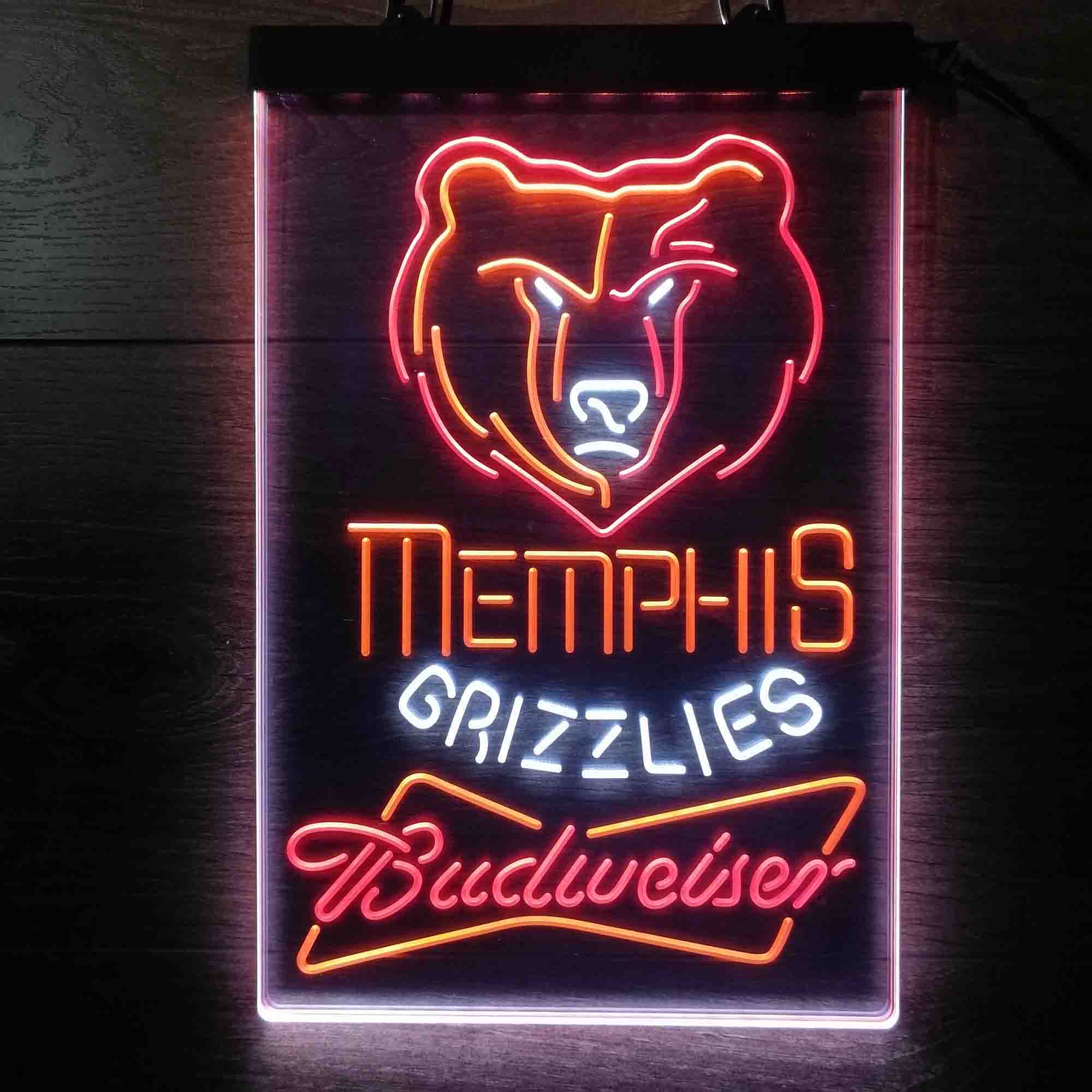 Memphis Grizzlies Nba Budweiser Neon LED Sign 3 Colors - Image 11