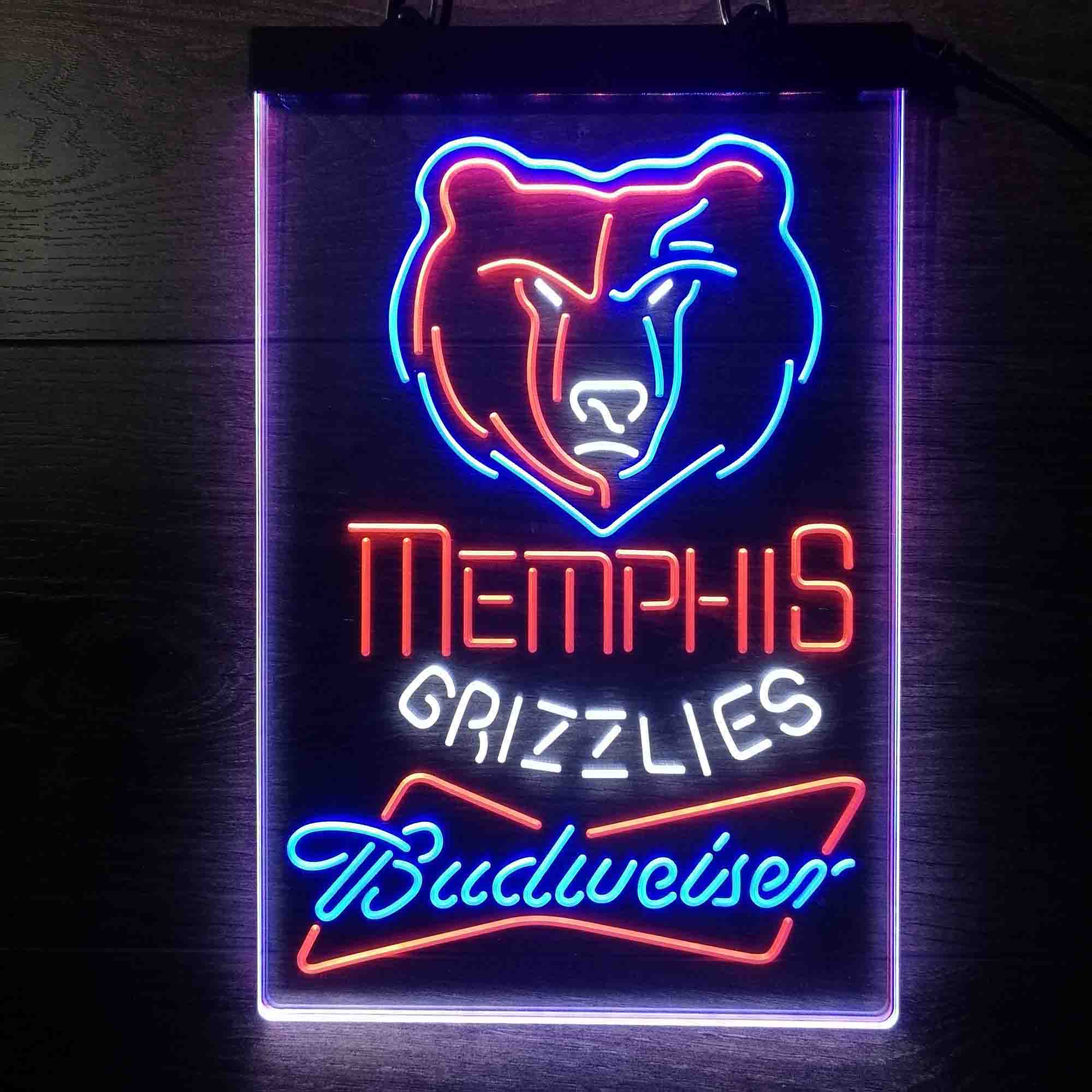Memphis Grizzlies Nba Budweiser Neon LED Sign 3 Colors - Image 12
