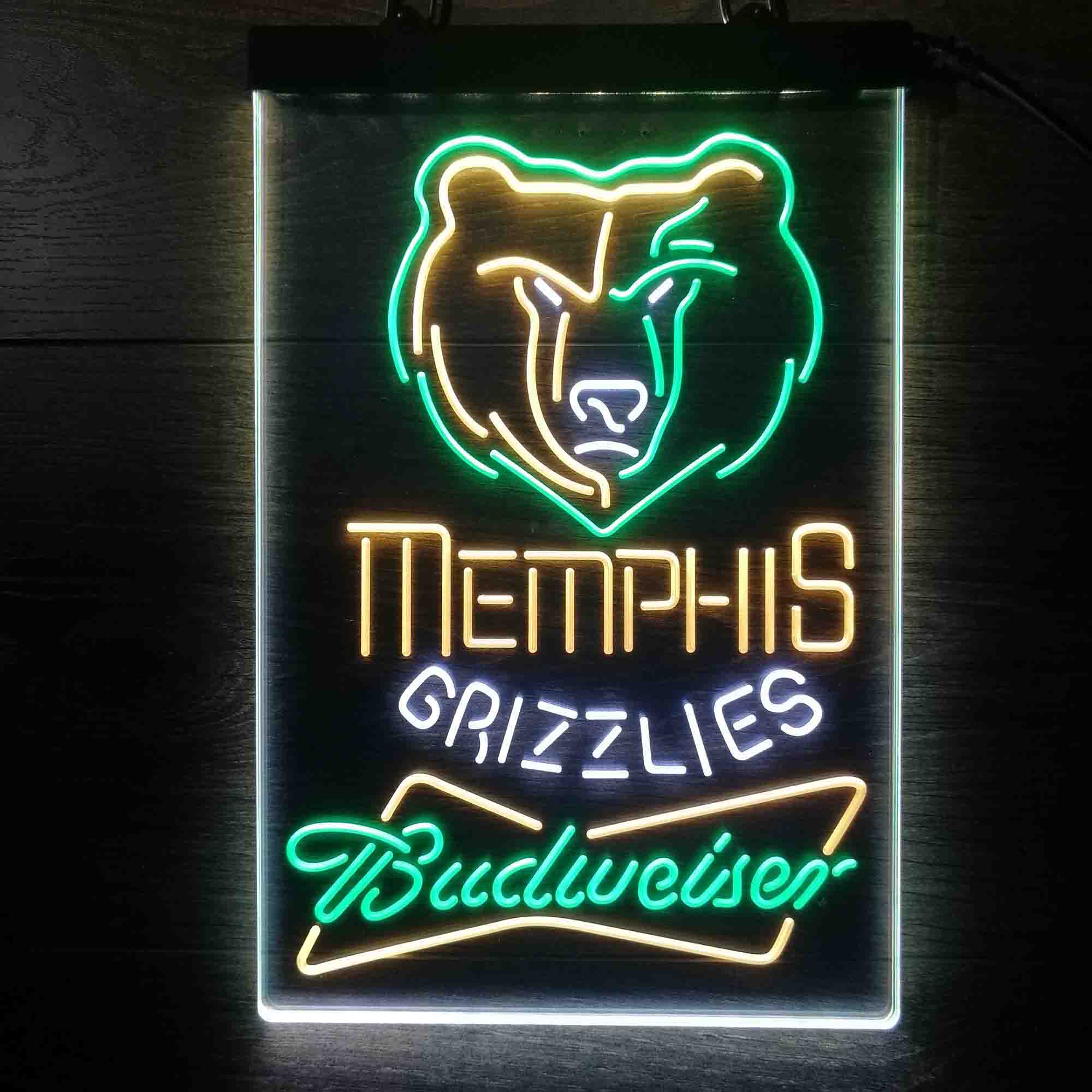 Memphis Grizzlies Nba Budweiser Neon LED Sign 3 Colors - Image 13