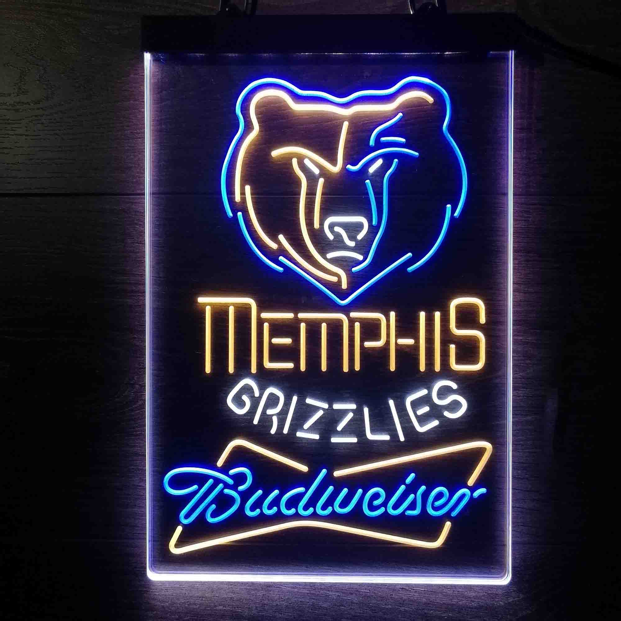 Memphis Grizzlies Nba Budweiser Neon LED Sign 3 Colors - Image 5