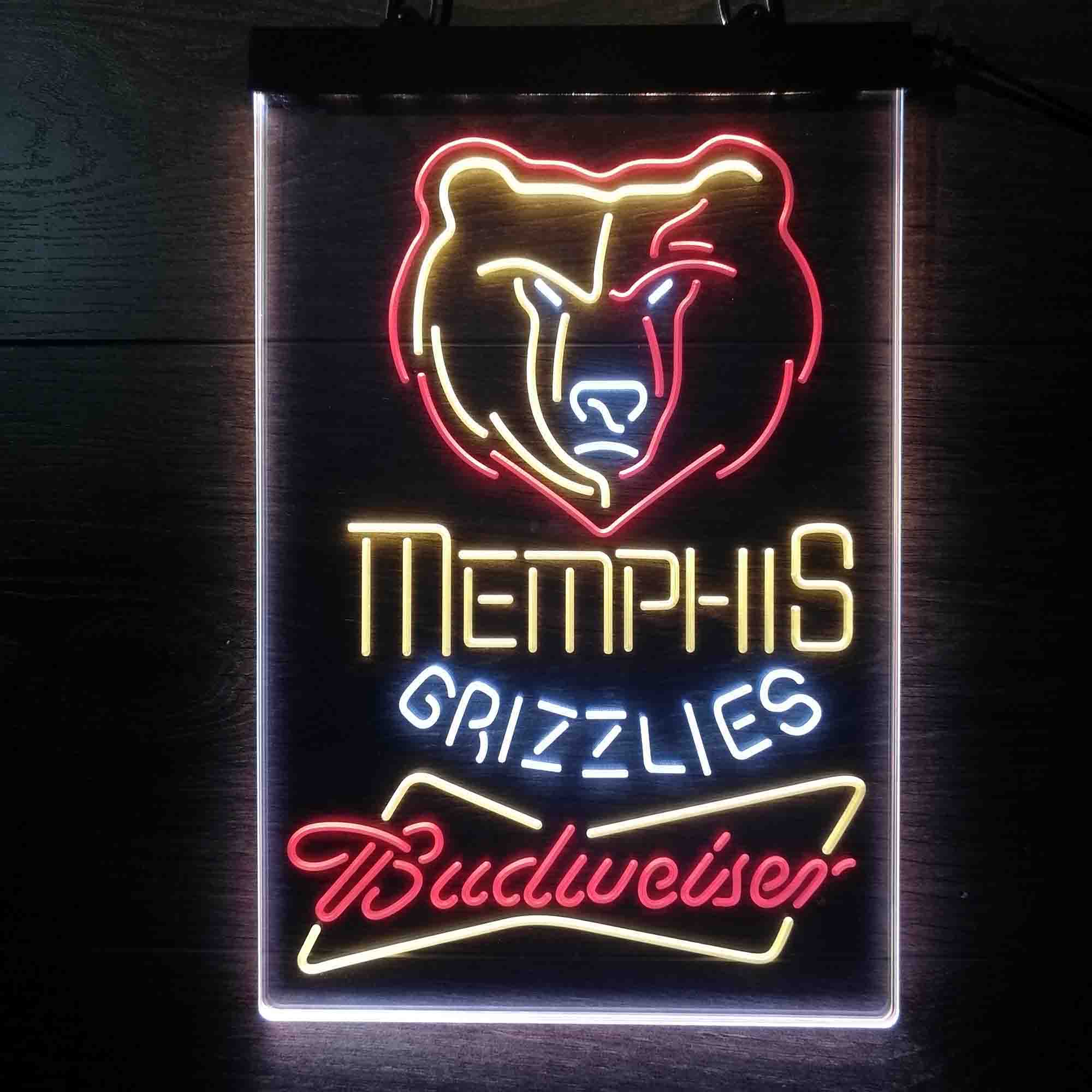Memphis Grizzlies Nba Budweiser Neon LED Sign 3 Colors - Image 6
