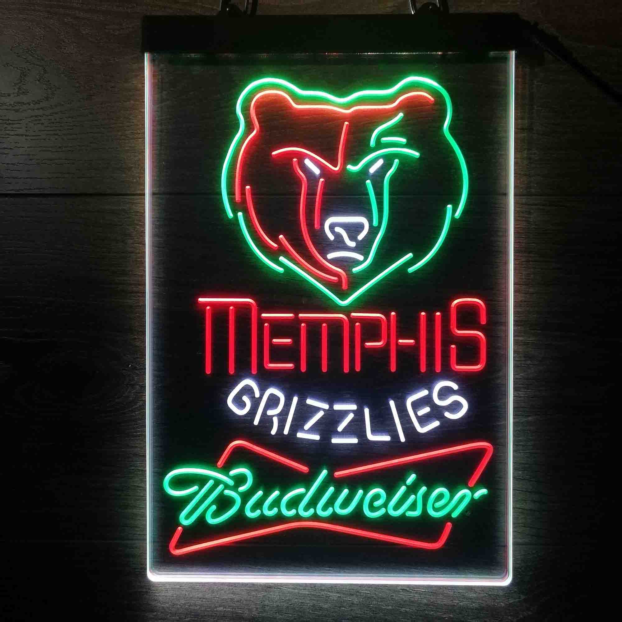 Memphis Grizzlies Nba Budweiser Neon LED Sign 3 Colors - Image 7