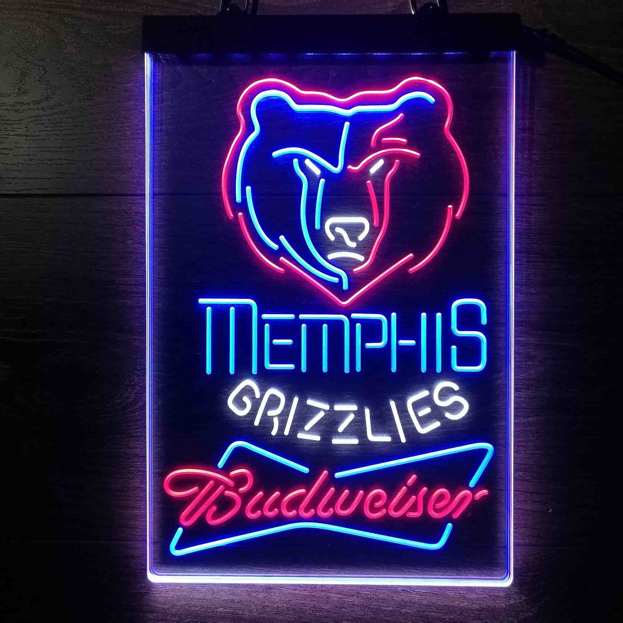 Memphis Grizzlies Nba Budweiser Neon LED Sign 3 Colors - Image 8