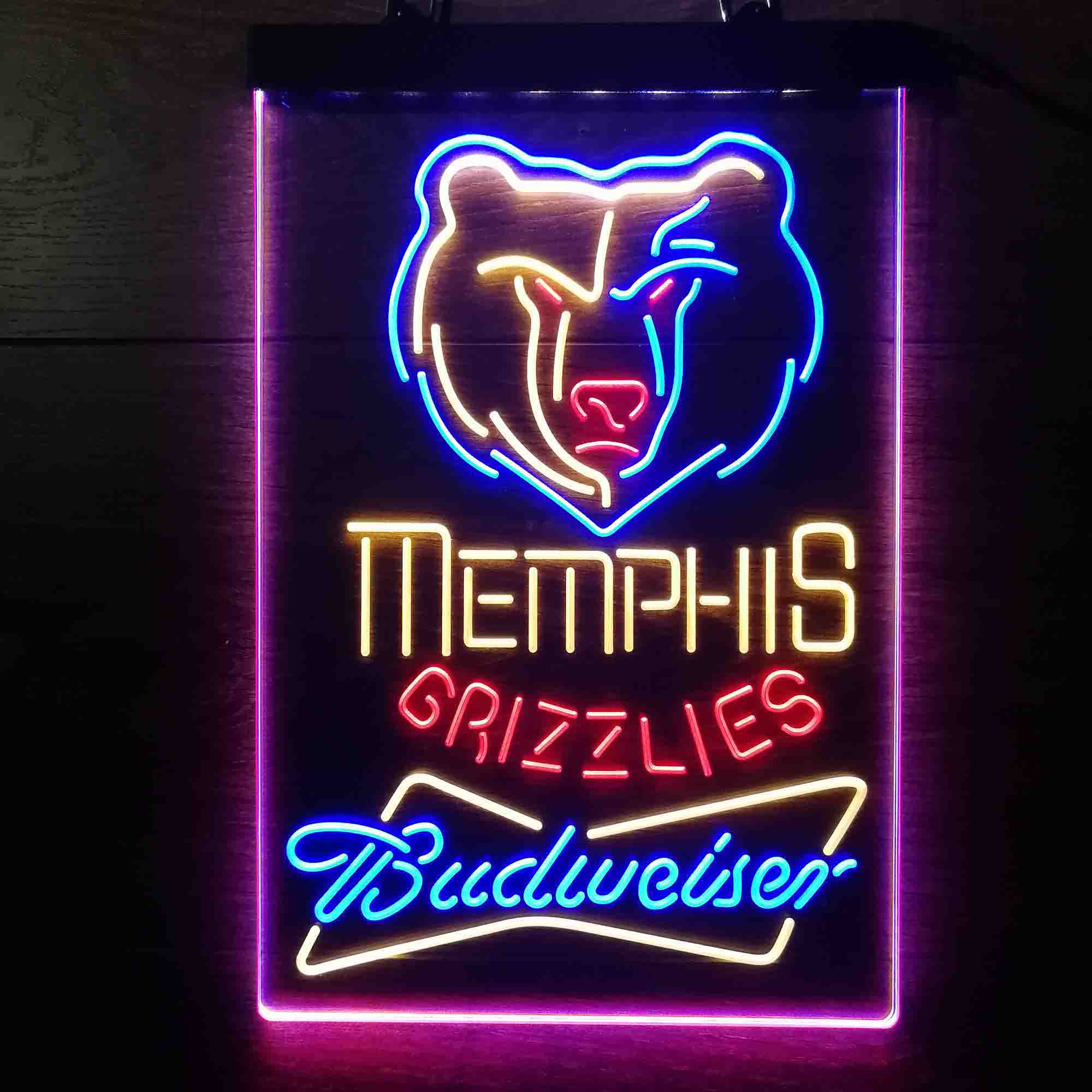 Memphis Grizzlies Nba Budweiser Neon LED Sign 3 Colors - Image 9