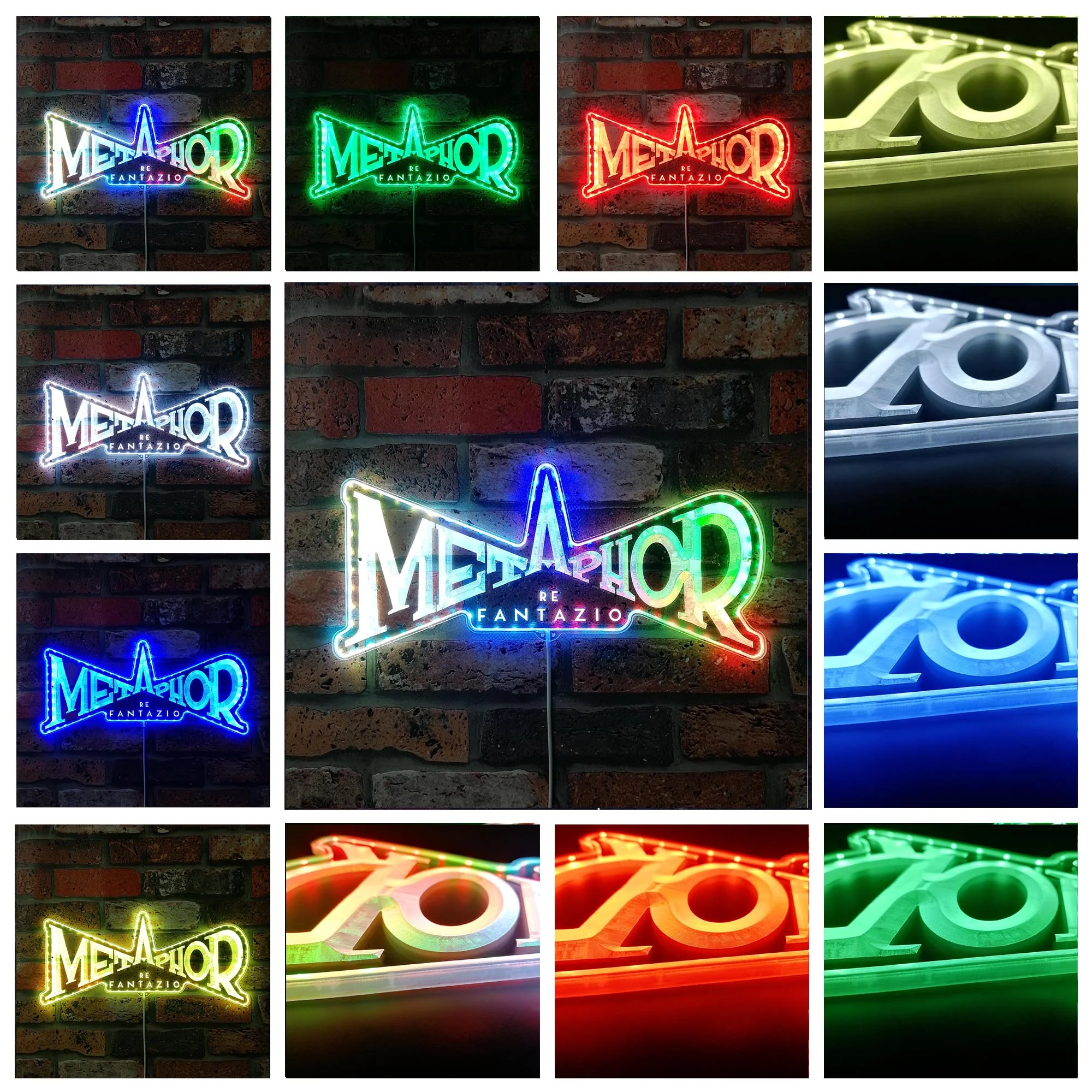 Metaphor Re Fantazio Neon LED Sign with Dynamic RGB Colors - Image 2