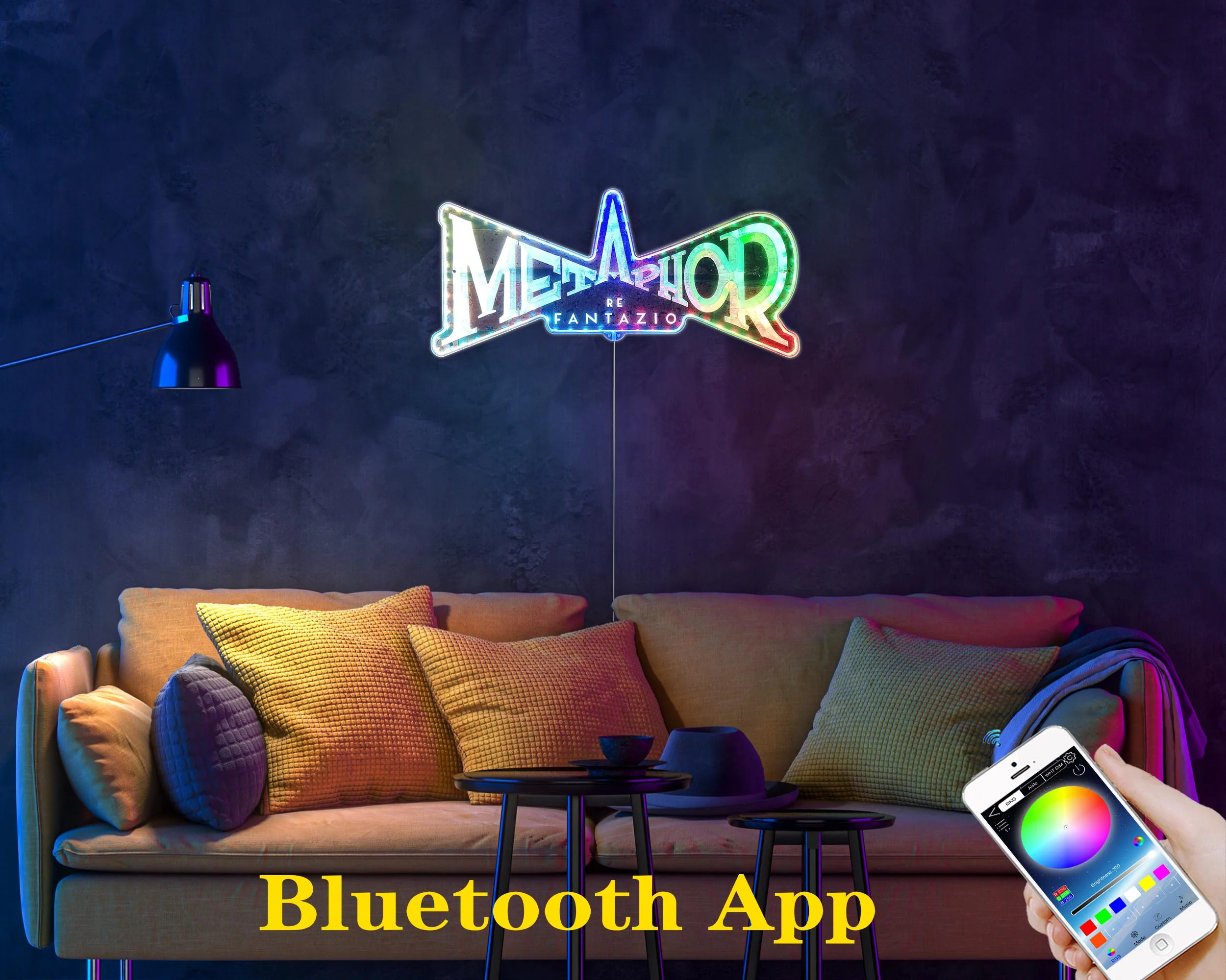 Metaphor Re Fantazio Neon LED Sign with Dynamic RGB Colors - Image 7