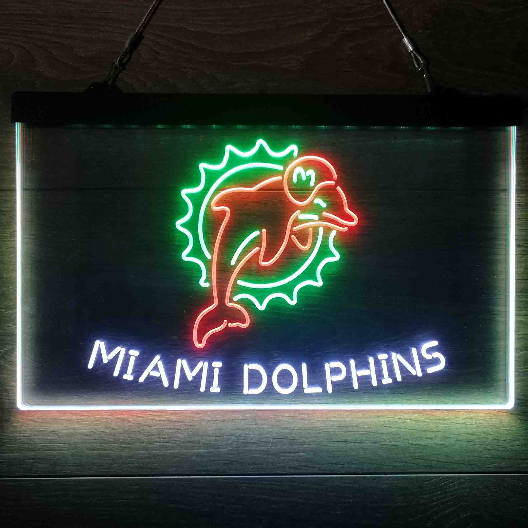 Miami Dolphins Neon 3-Color LED Sign - Image 10