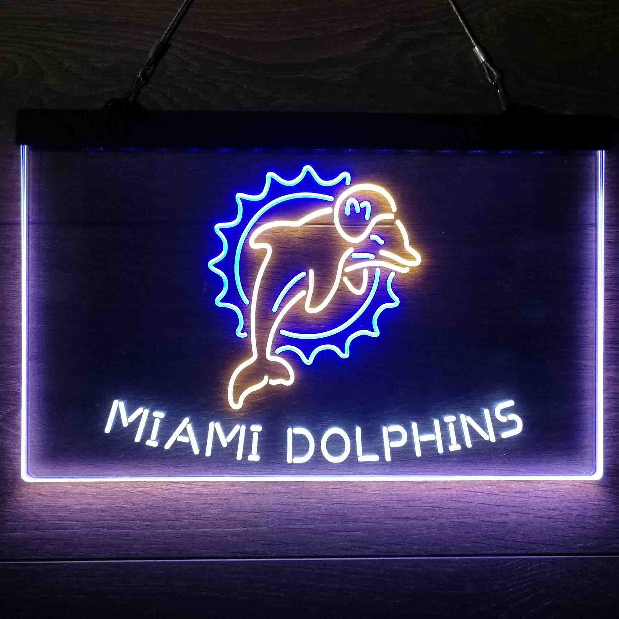 Miami Dolphins Neon 3-Color LED Sign - Image 10