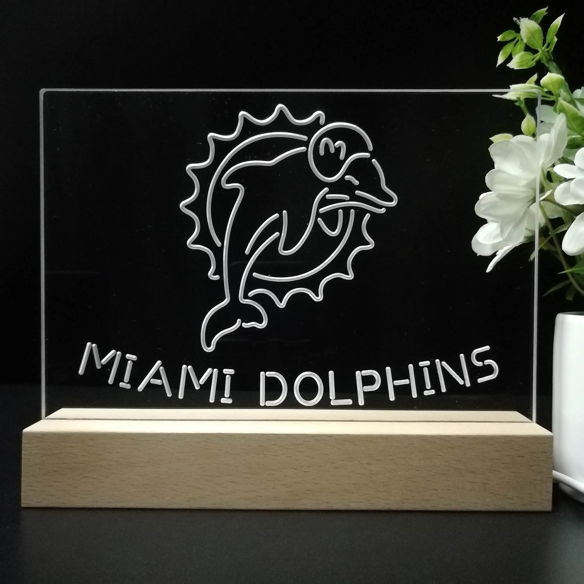 Miami Dolphins Neon Sign Pub Bar Lamp - Image 8