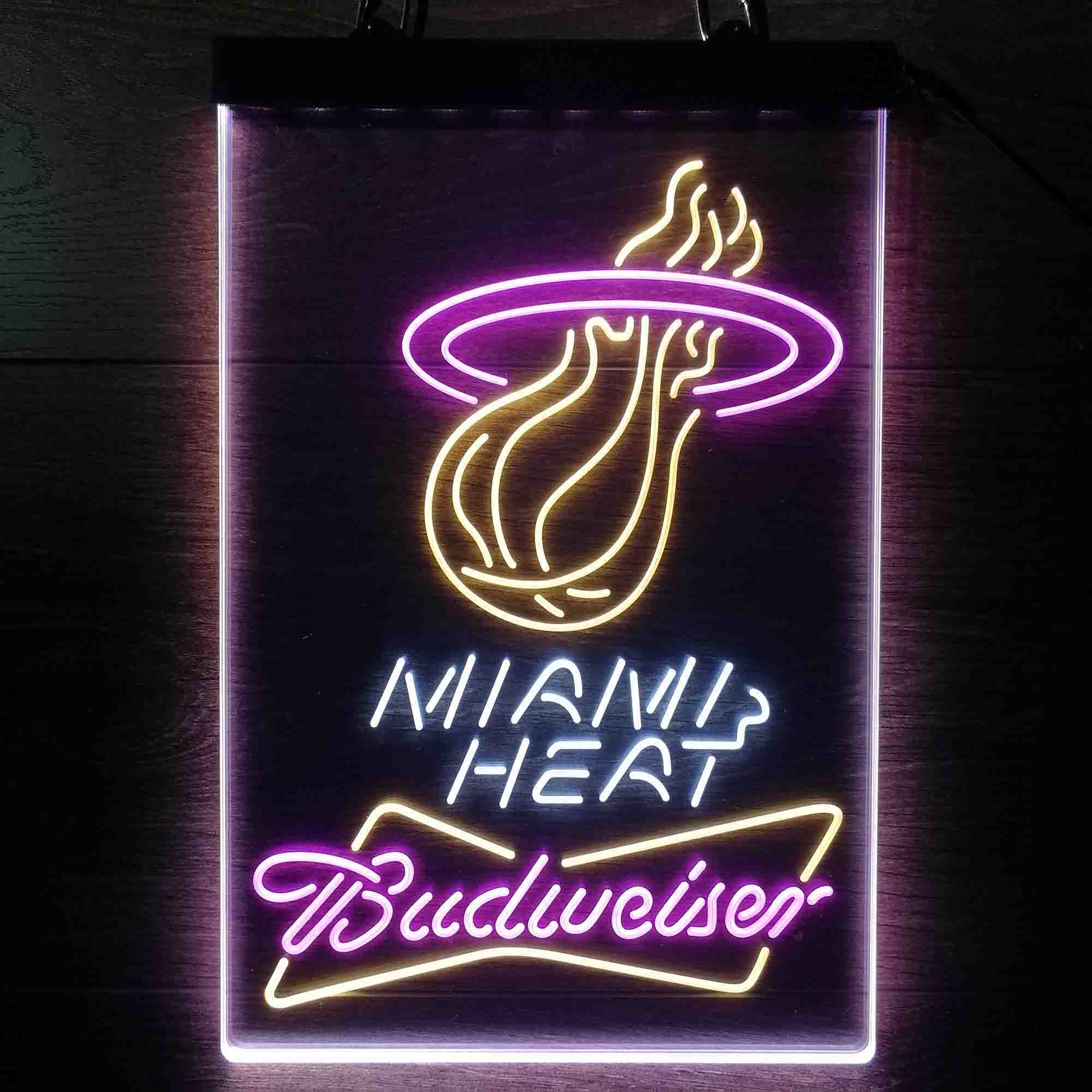 Miami Heat Nba Budweiser Neon LED Sign 3 Colors - Image 10