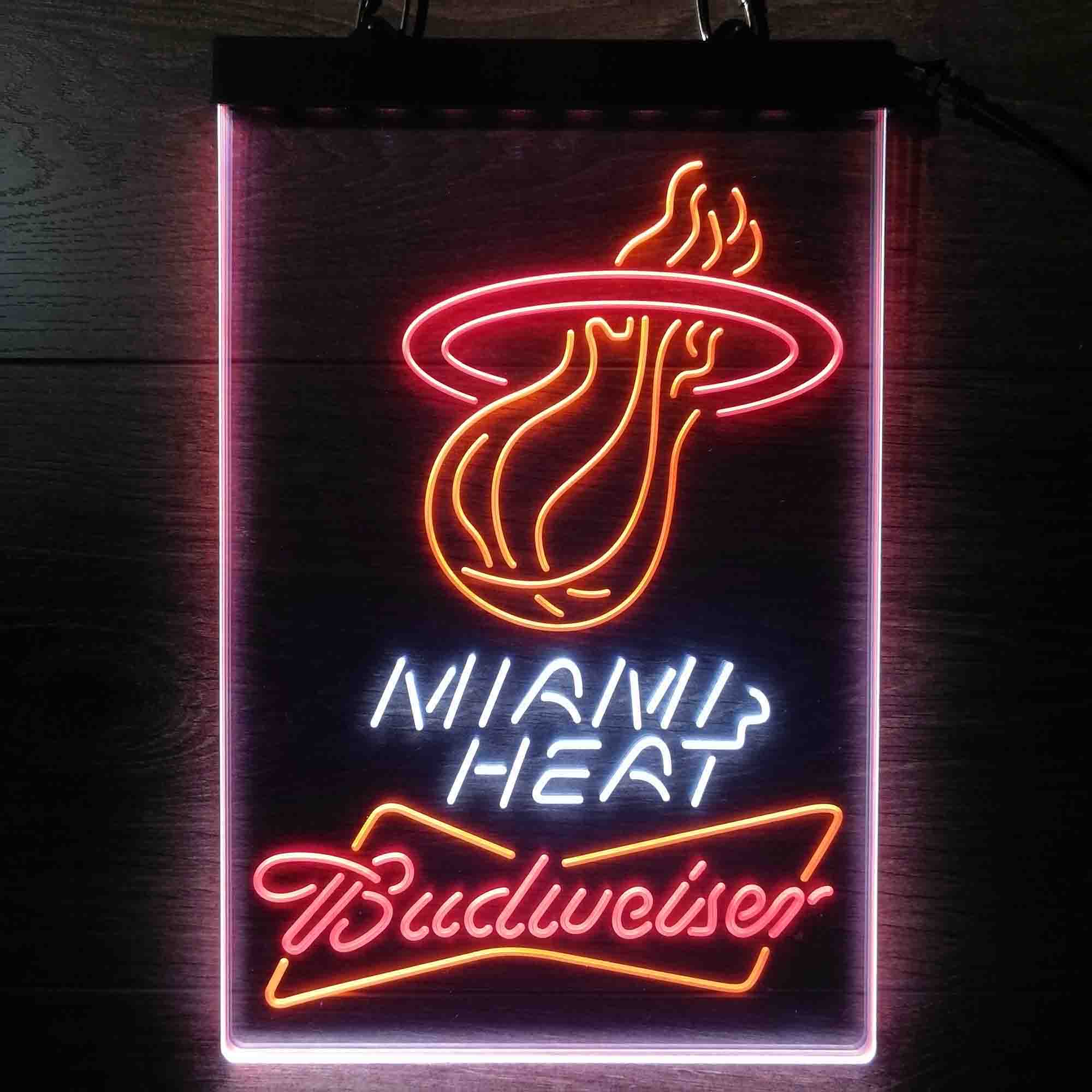 Miami Heat Nba Budweiser Neon LED Sign 3 Colors - Image 3