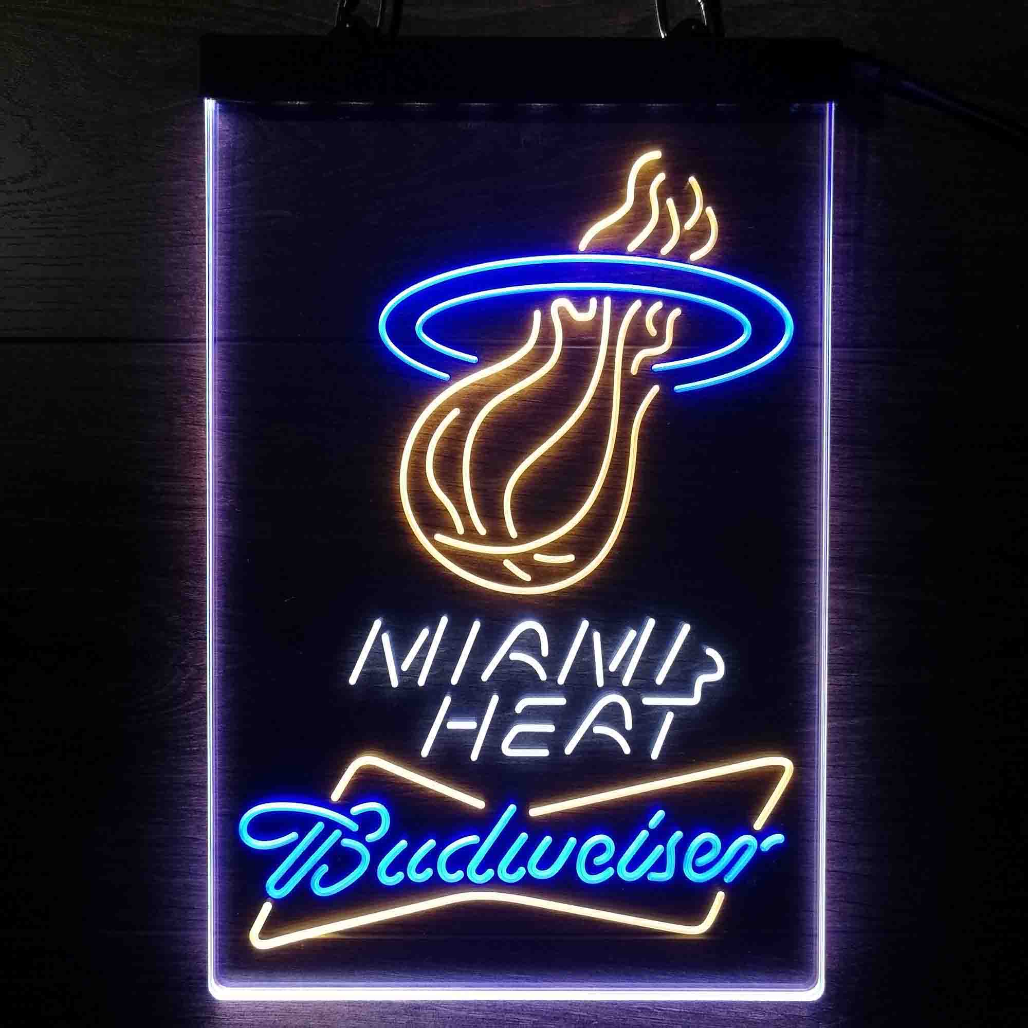 Miami Heat Nba Budweiser Neon LED Sign 3 Colors - Image 8