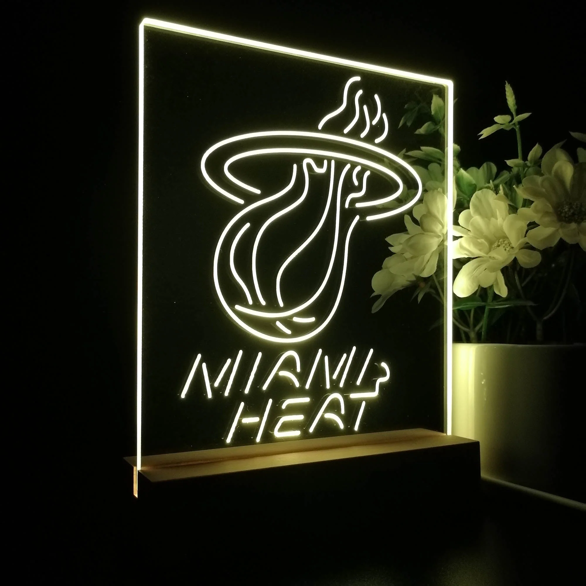 Miami Heat Night Light Neon Pub Bar Lamp - Image 6