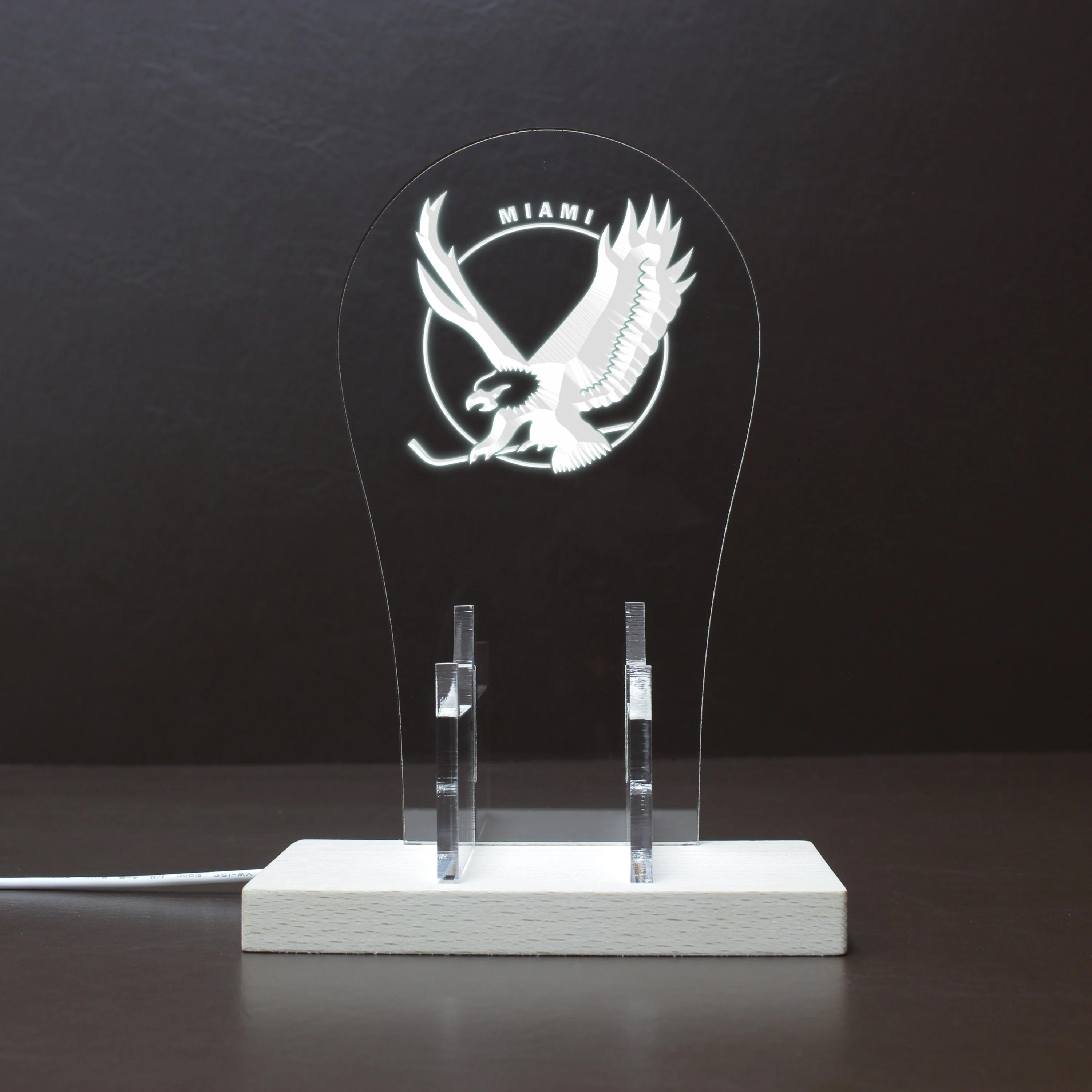 Miami Screaming Eagles LED Gaming Headset Controller Stand - Image 10