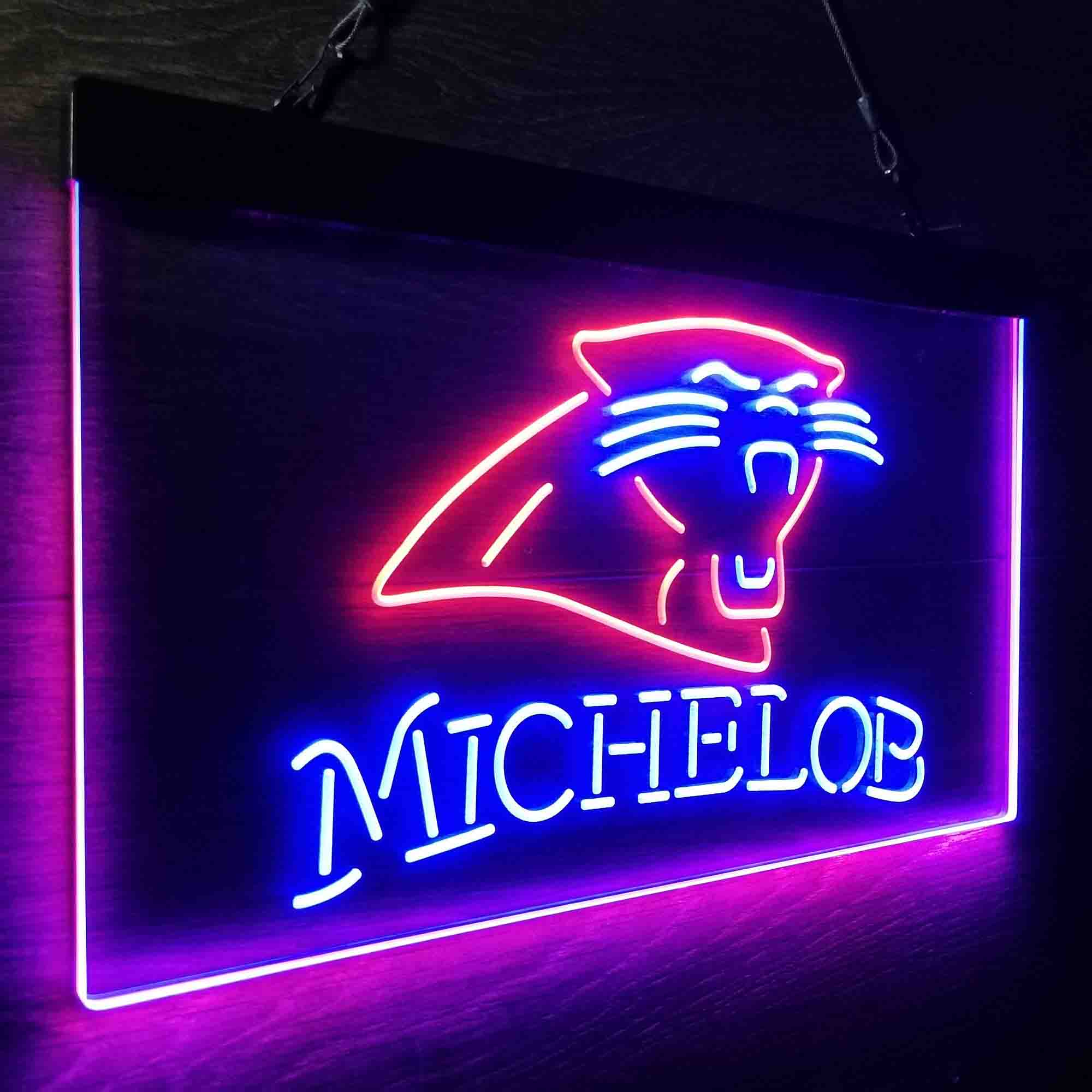 Michelob Bar Carolina Panthers Est. 1995 Neon-Like LED Sign - Image 23