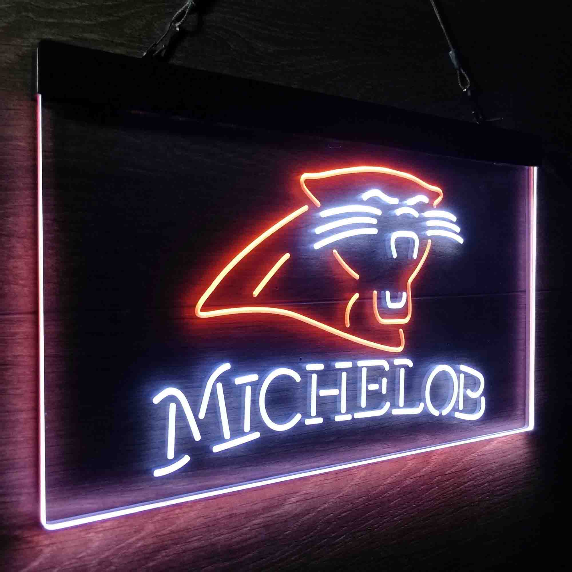 Michelob Bar Carolina Panthers Est. 1995 Neon-Like LED Sign - Image 26