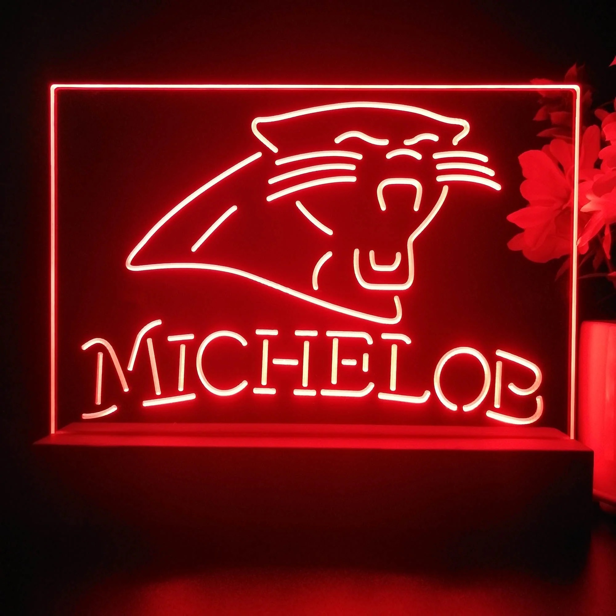 Michelob Bar Carolina Panthers 3D Illusion Night Light Desk Lamp - Image 4