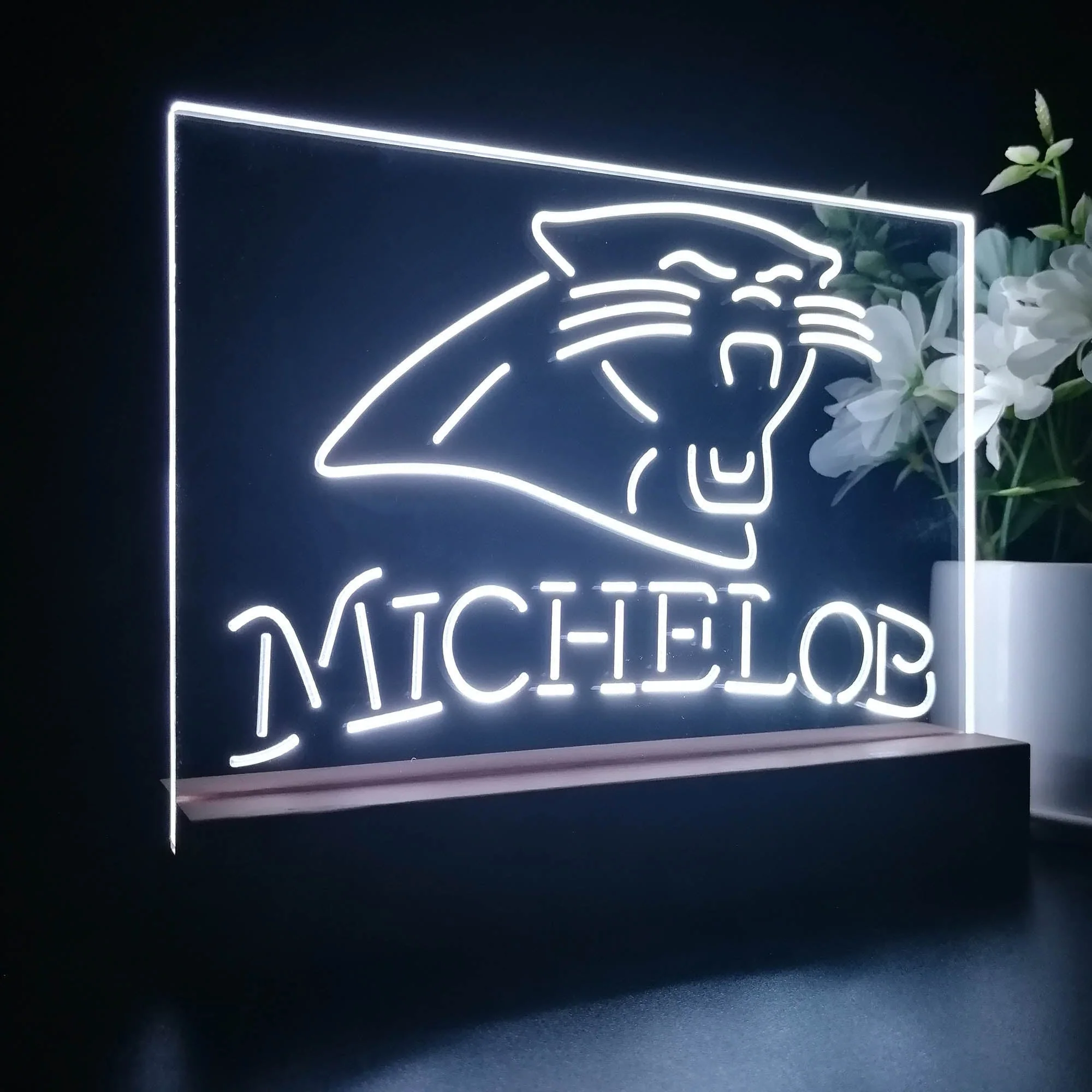 Michelob Bar Carolina Panthers 3D Illusion Night Light Desk Lamp - Image 5