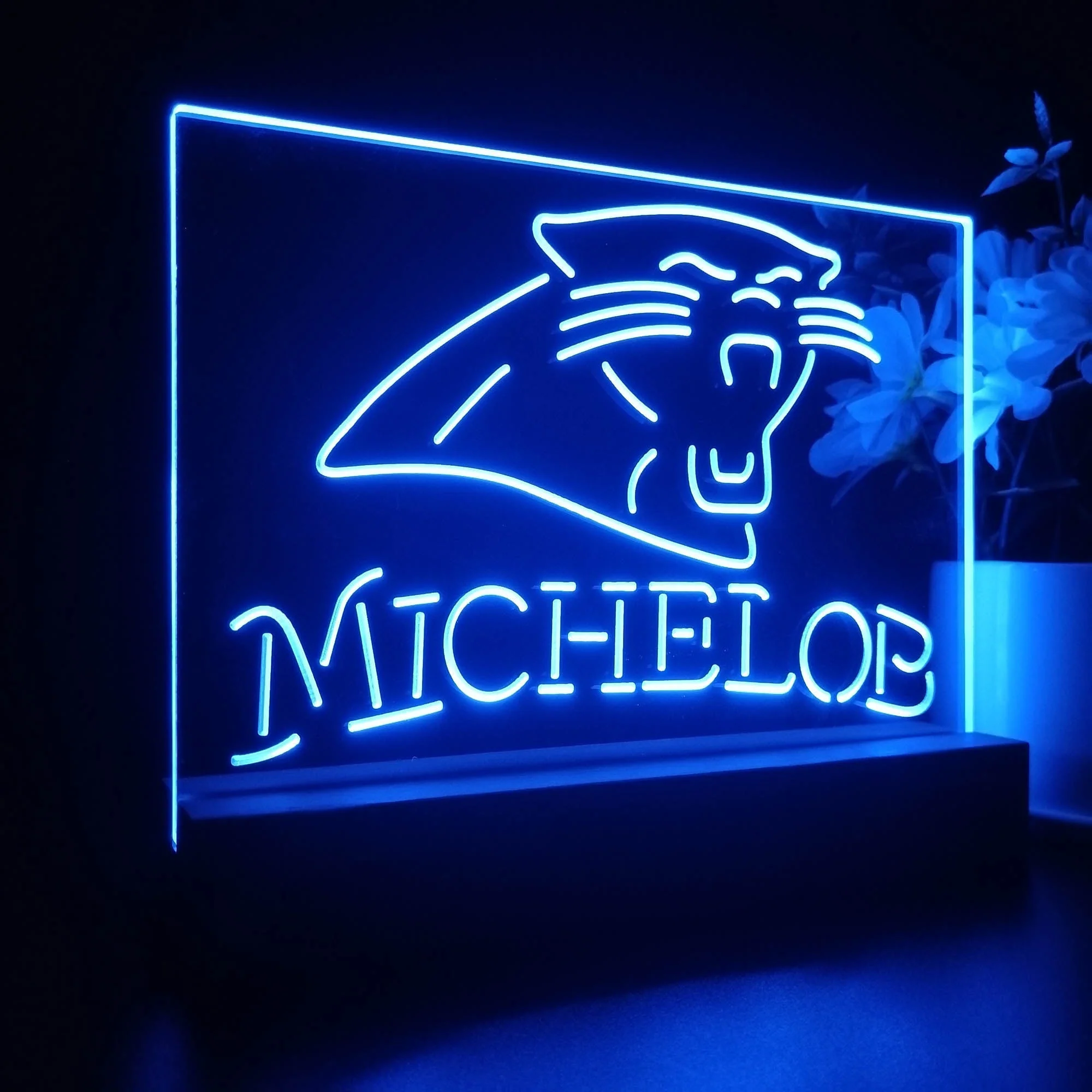Michelob Bar Carolina Panthers 3D Illusion Night Light Desk Lamp - Image 6