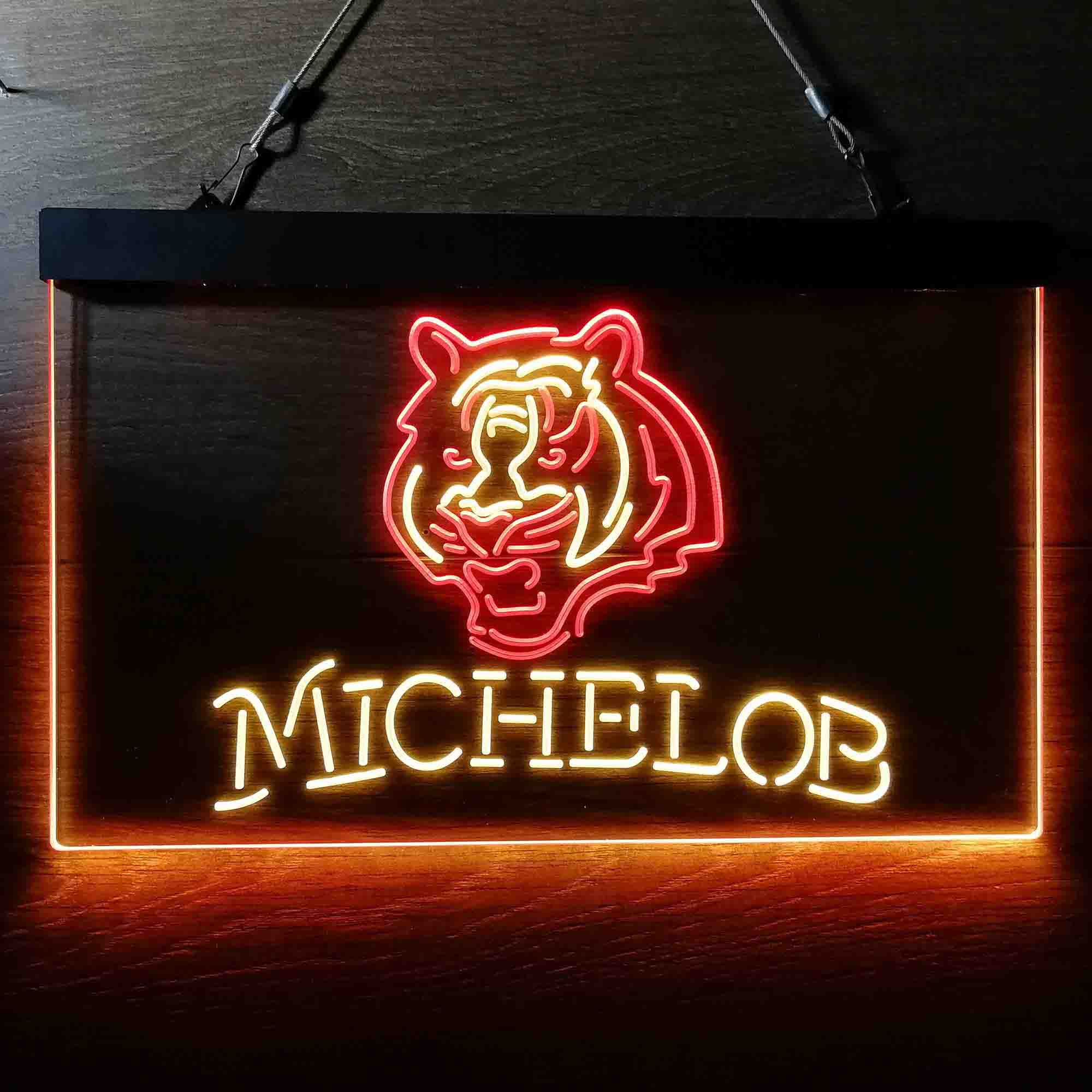 Michelob Bar Cincinnati Bengals Est. 1968 Neon-Like LED Sign - Image 12