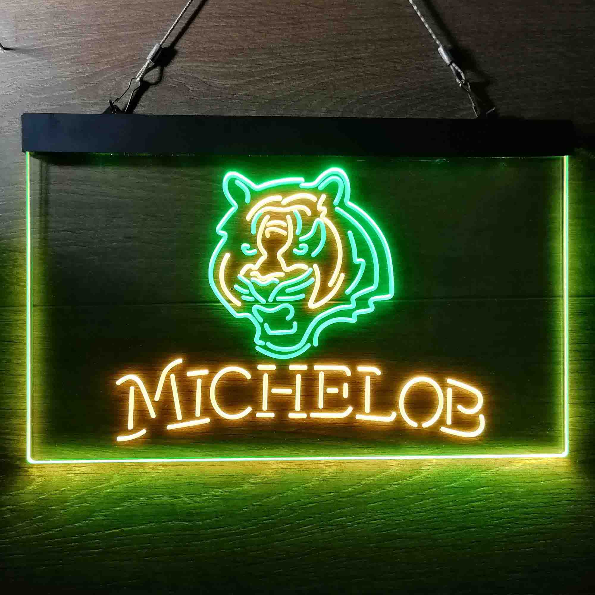 Michelob Bar Cincinnati Bengals Est. 1968 Neon-Like LED Sign - Image 3