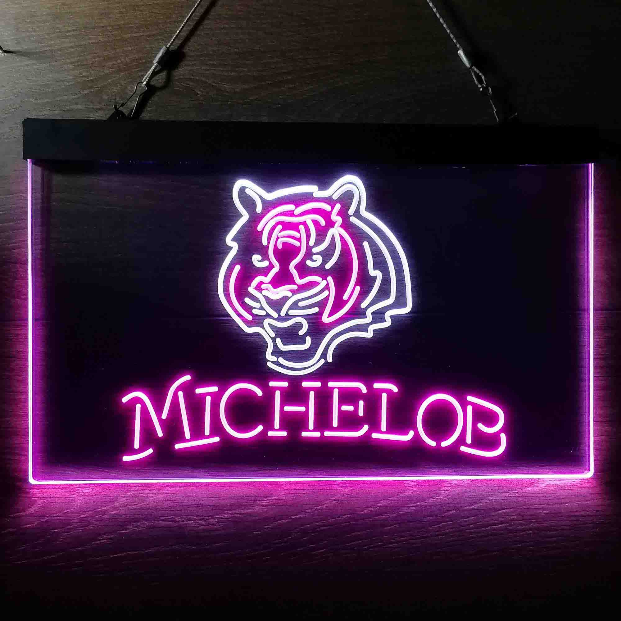 Michelob Bar Cincinnati Bengals Est. 1968 Neon-Like LED Sign - Image 9