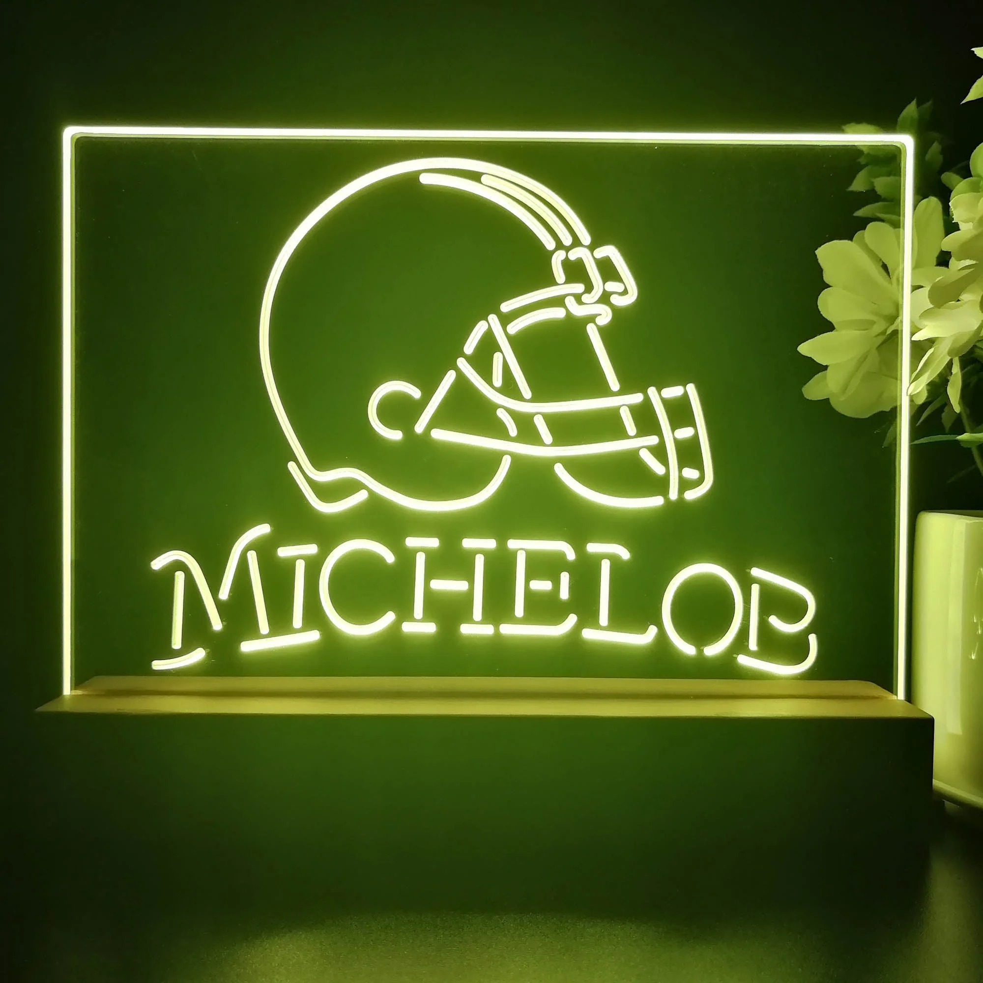 Michelob Bar Cleveland Browns 3D Illusion Night Light Desk Lamp - Image 4