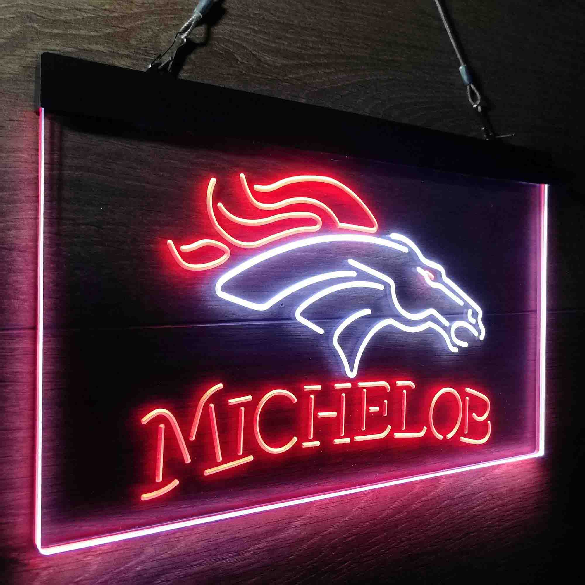 Michelob Bar Denver Broncos Est. 1960 Neon-Like LED Sign - Image 20