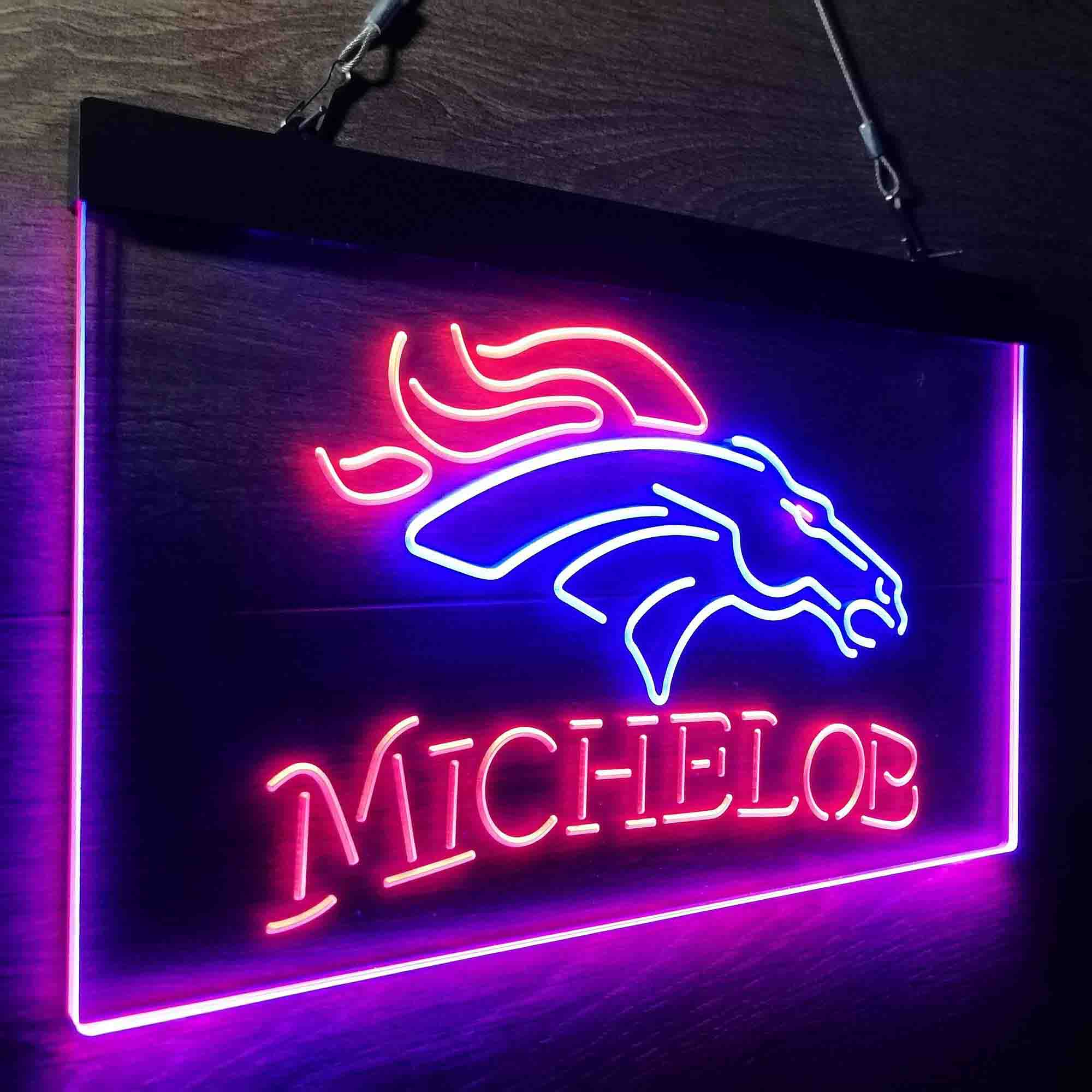 Michelob Bar Denver Broncos Est. 1960 Neon-Like LED Sign - Image 23