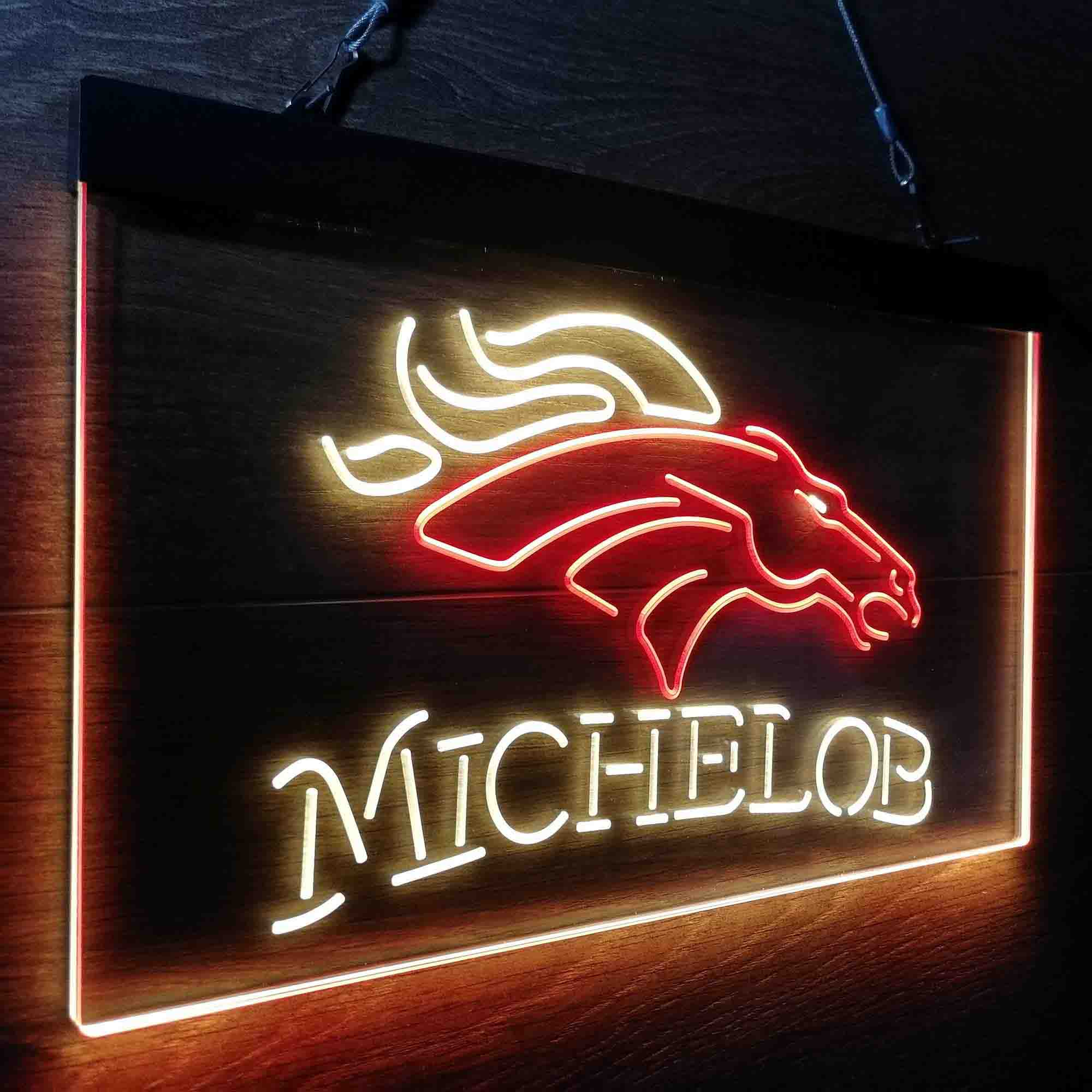 Michelob Bar Denver Broncos Est. 1960 Neon-Like LED Sign - Image 24