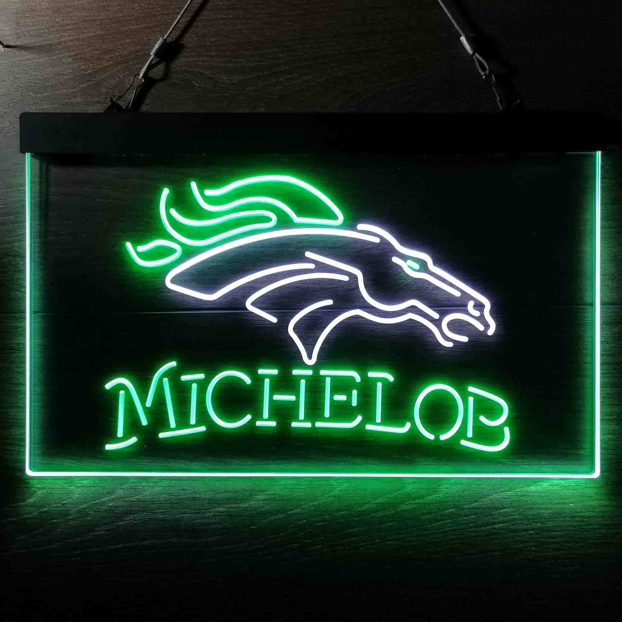 Michelob Bar Denver Broncos Est. 1960 Neon-Like LED Sign - Image 3