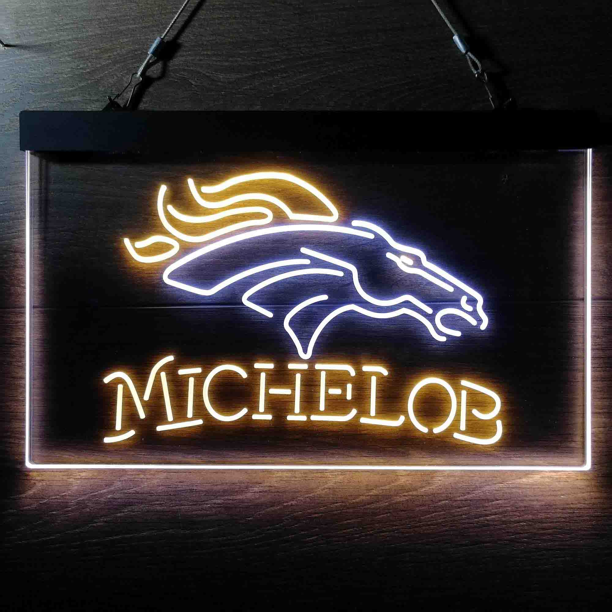 Michelob Bar Denver Broncos Est. 1960 Neon-Like LED Sign - Image 9