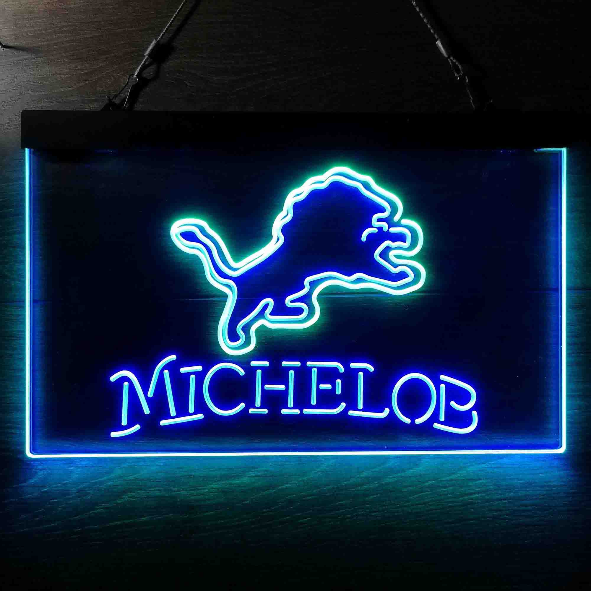 Michelob Bar Detroit Lions Est. 1934 Neon-Like LED Sign - Image 10