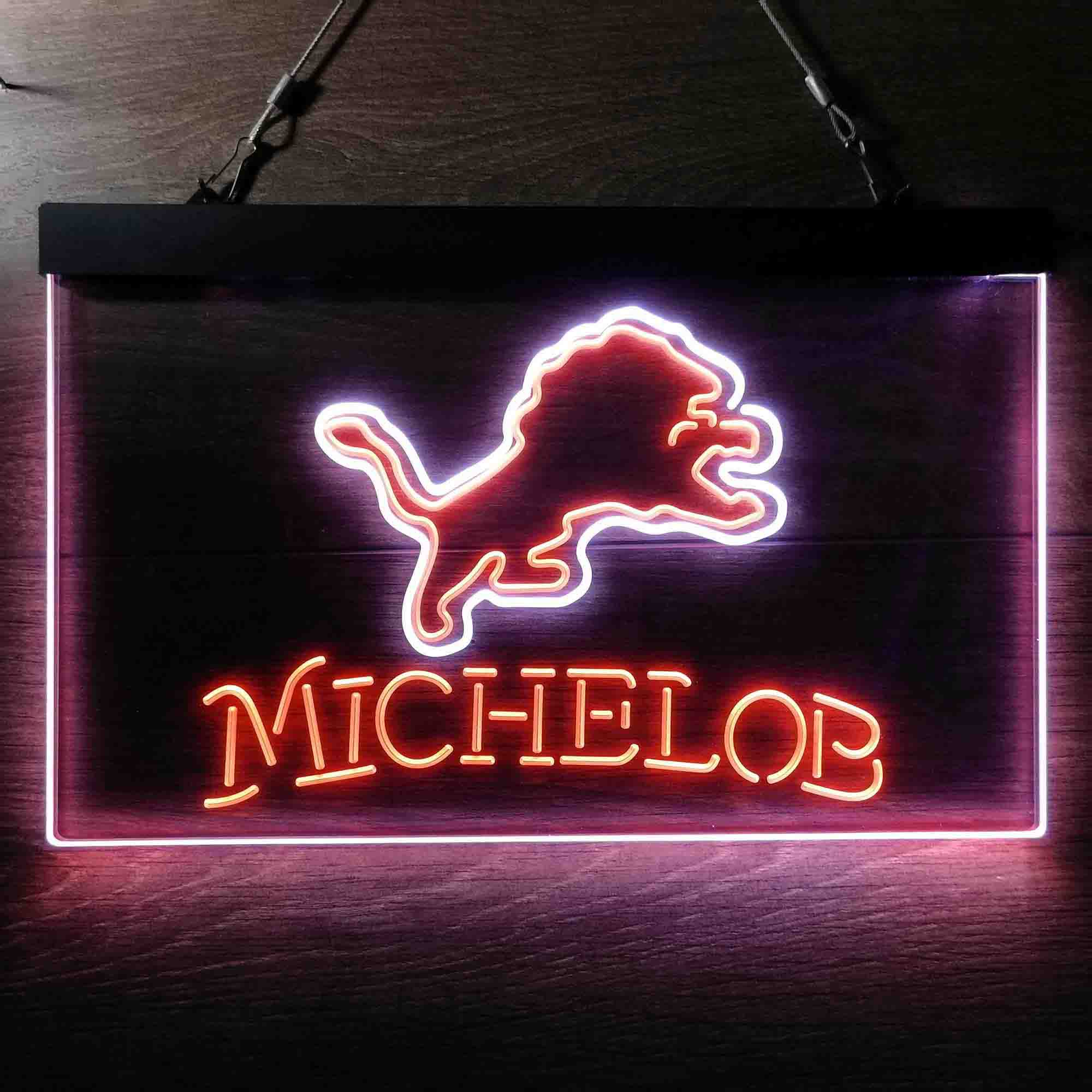 Michelob Bar Detroit Lions Est. 1934 Neon-Like LED Sign - Image 6