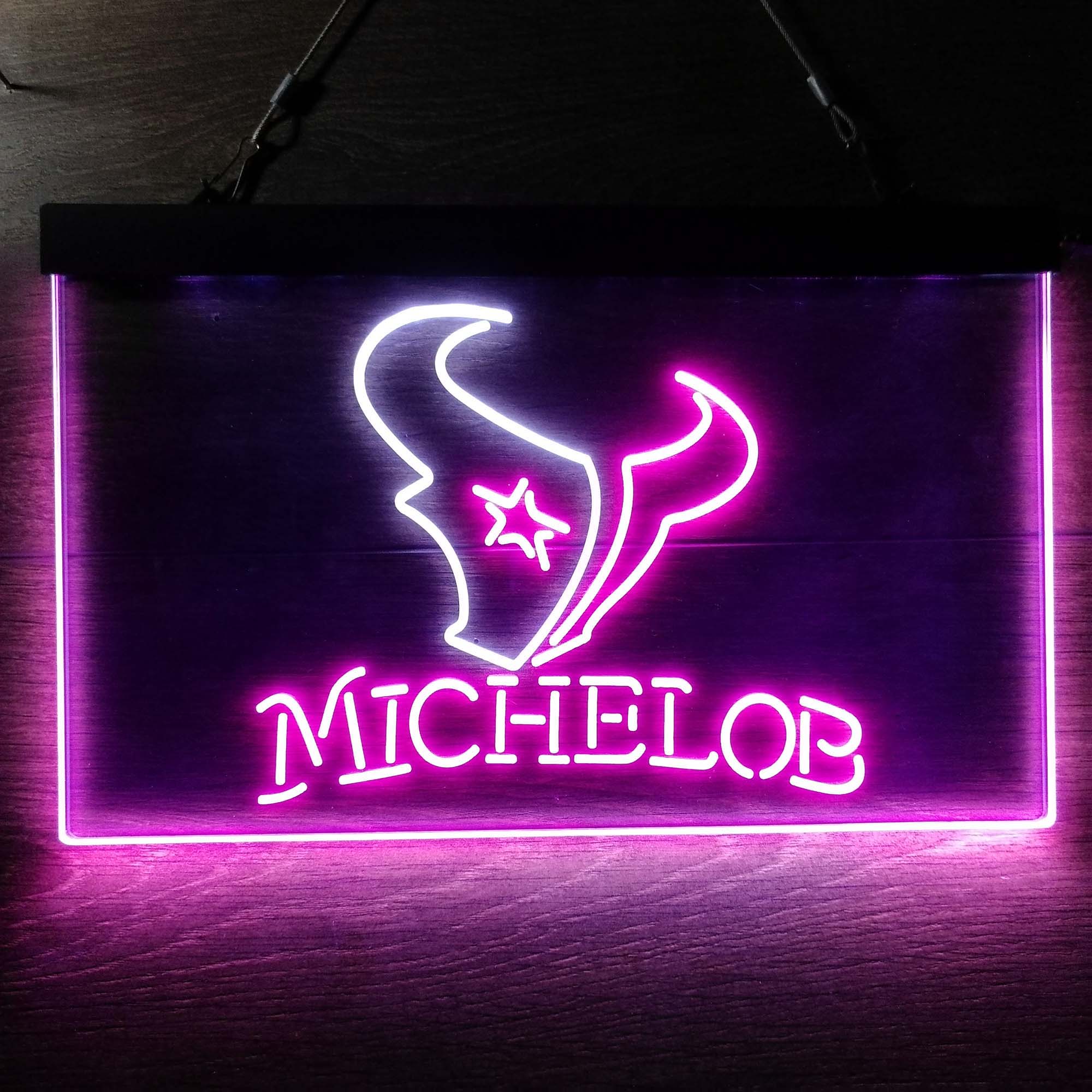Michelob Bar Houston Texans Est. 2002 Neon-Like LED Sign - Image 6