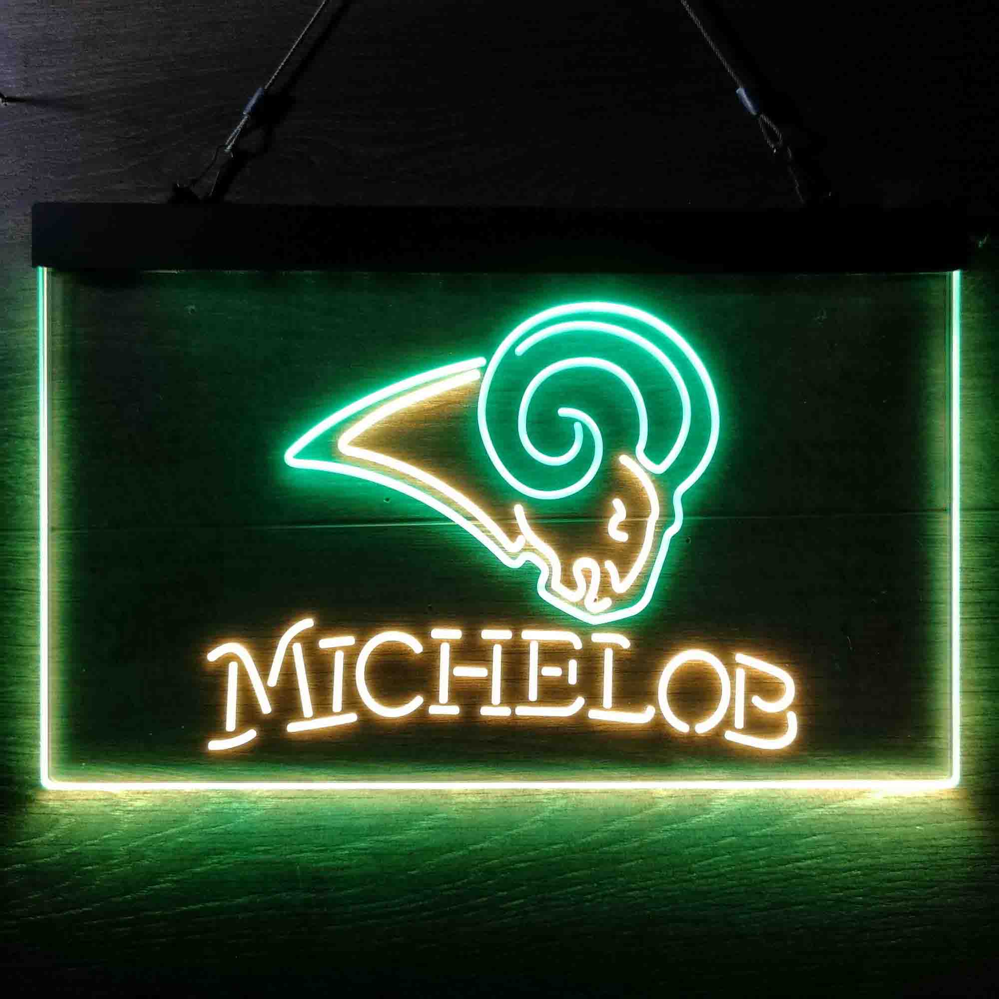 Michelob Bar Los Angeles Rams Est. 1937 Neon-Like LED Sign - Image 10