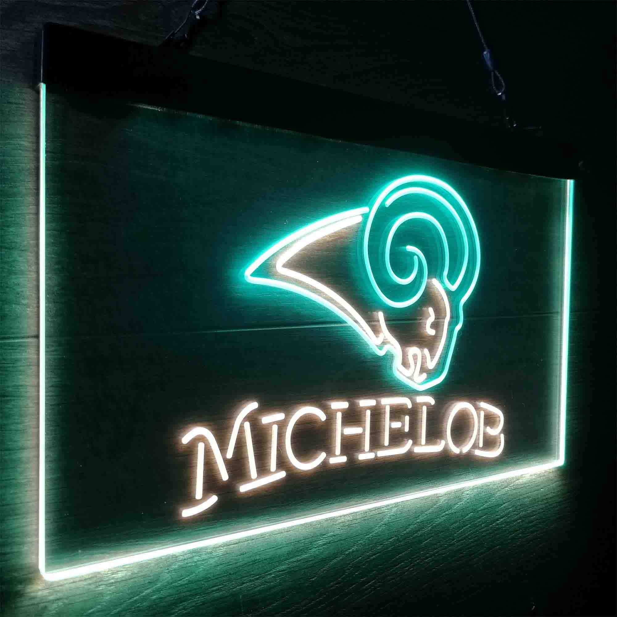 Michelob Bar Los Angeles Rams Est. 1937 Neon-Like LED Sign - Image 23